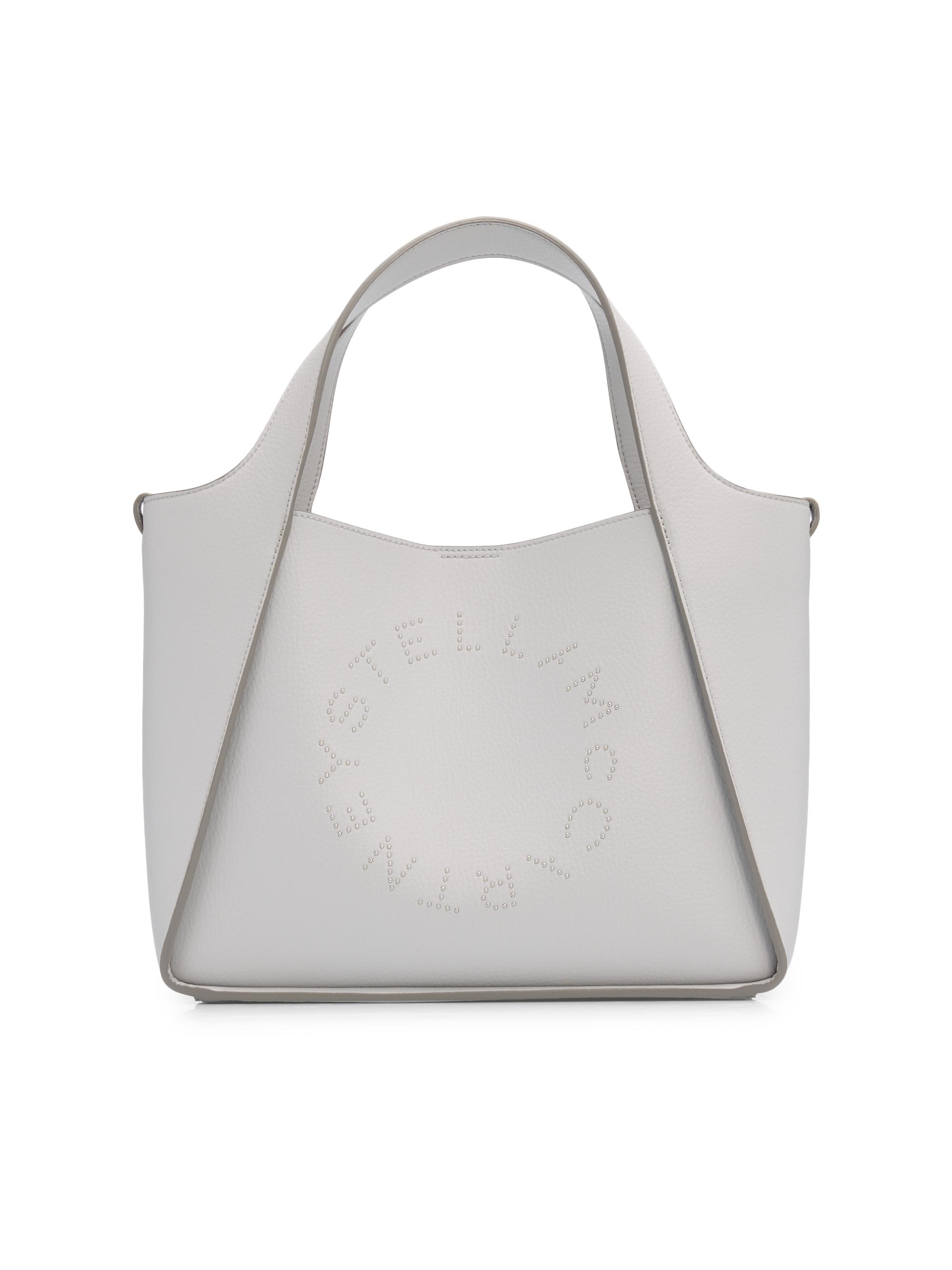 Stella McCartney Women's Logo Grainy Alter Mat Crossbody Tote Bag - Pearl Grey