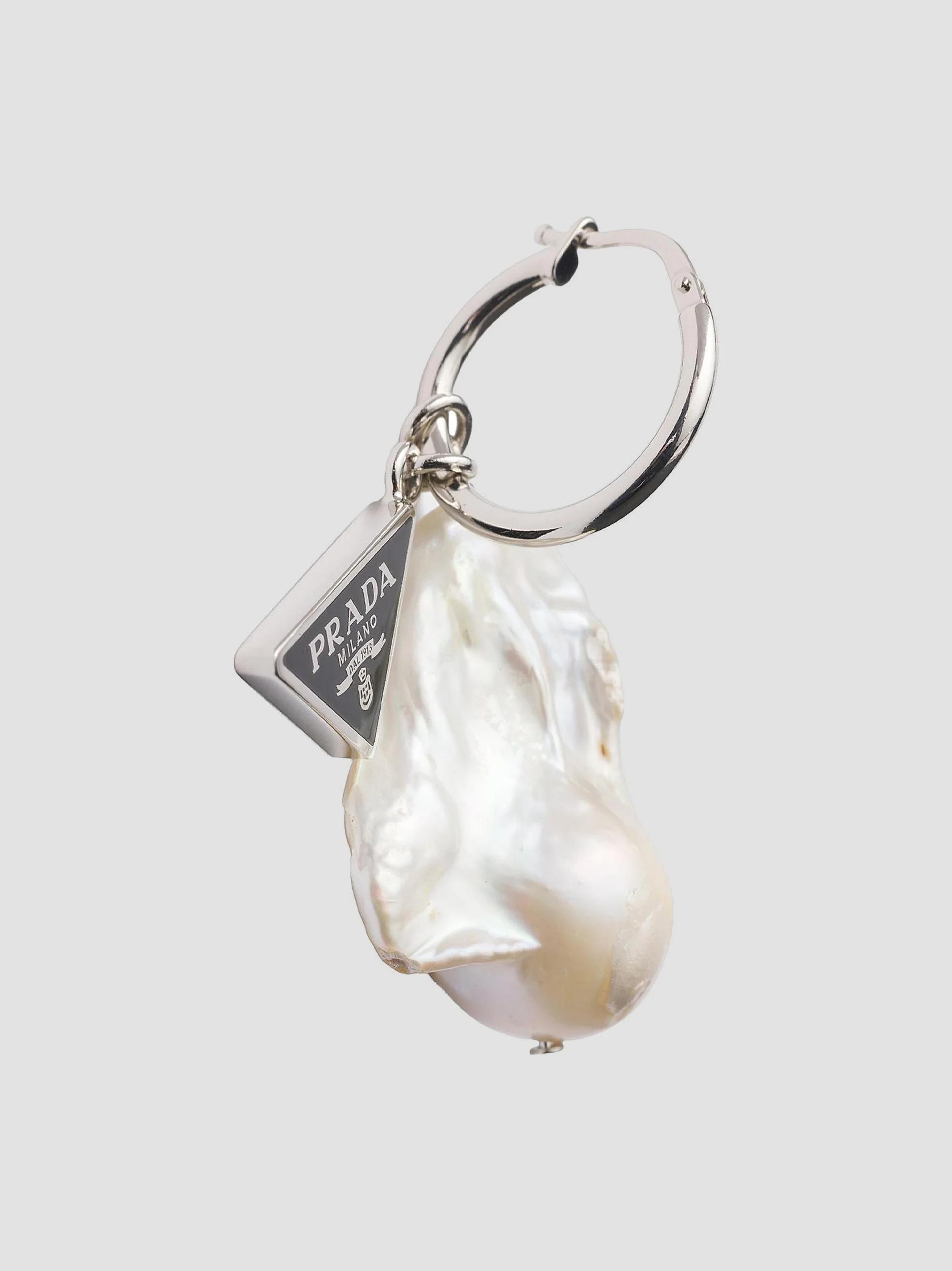 Prada Metal and Pearl Earrings | Saks Fifth Avenue