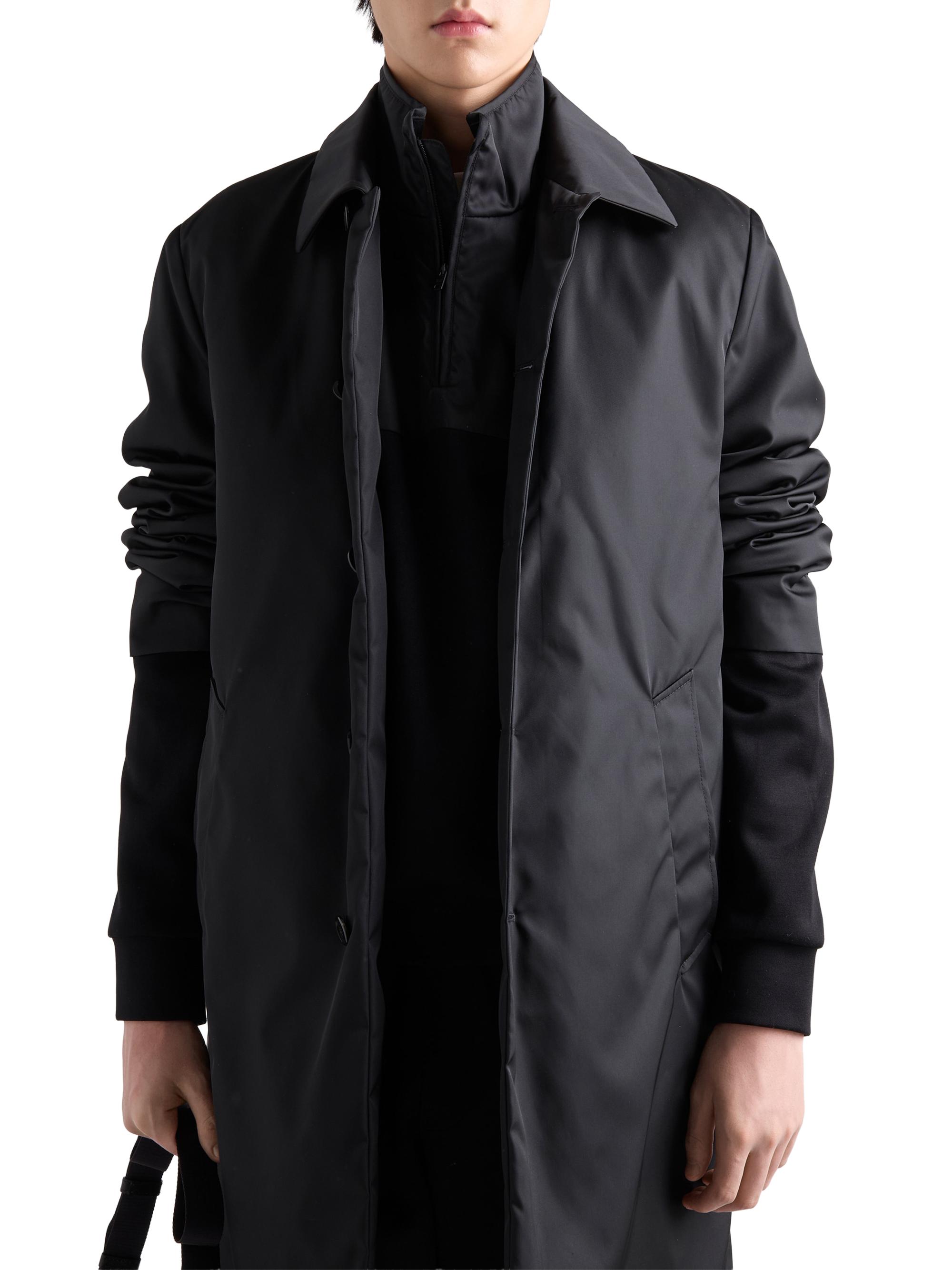 Prada Cotton Fleece Zipper Jacket with Re-Nylon Details | Saks