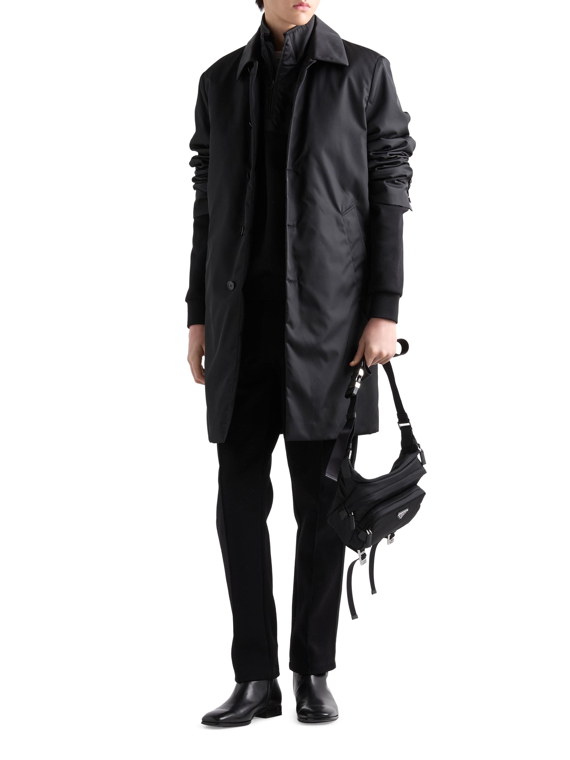 Prada Cotton Fleece Zipper Jacket with Re-Nylon Details | Saks