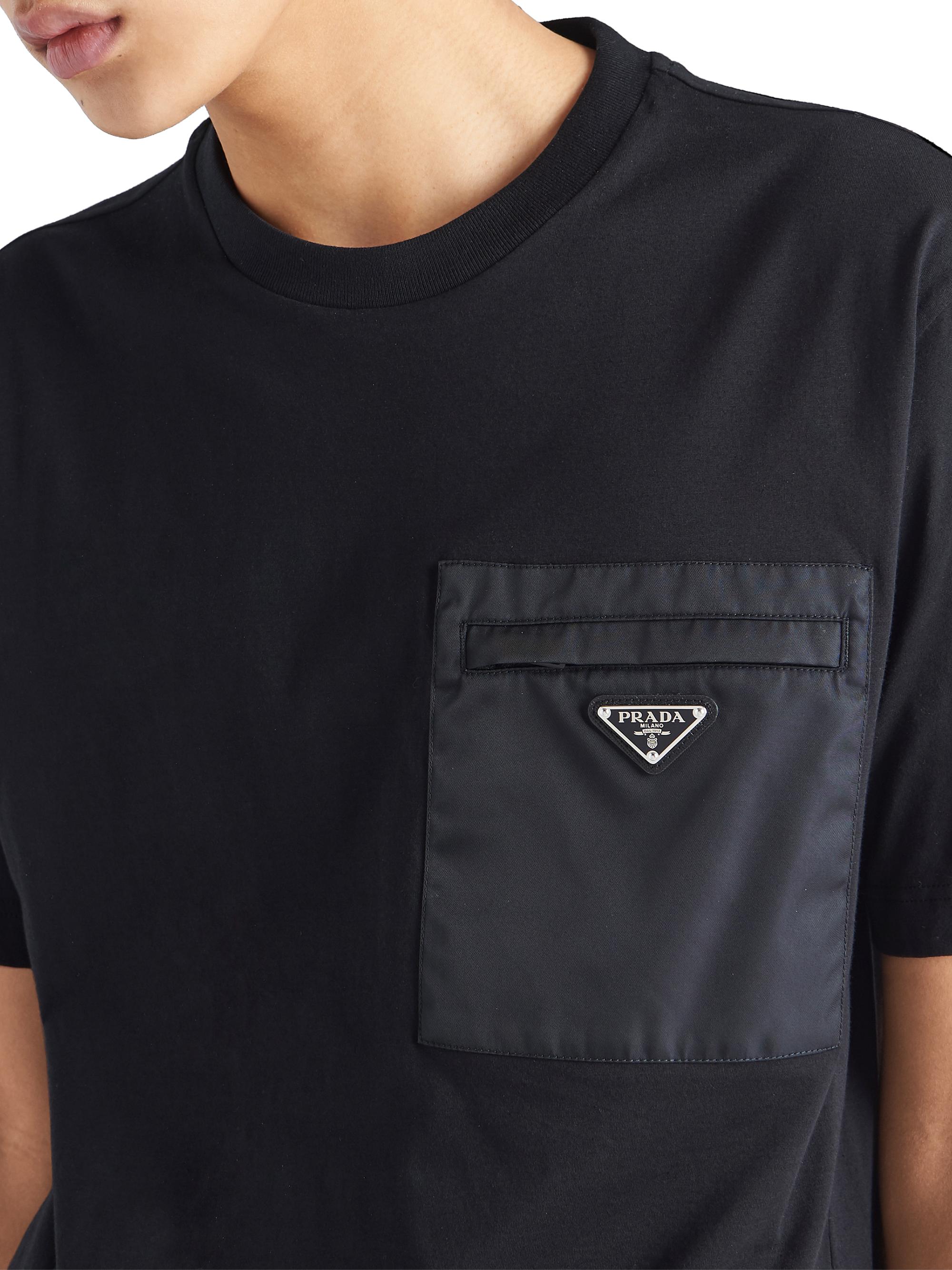 Prada Re-Nylon and Jersey T-Shirt | Saks Fifth Avenue