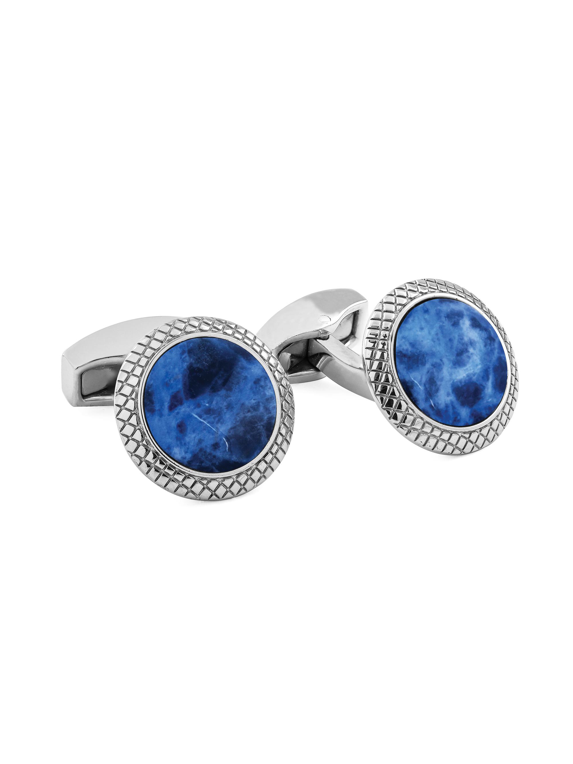 Tateossian Men's Bullsete Sodalite Cufflinks - Blue