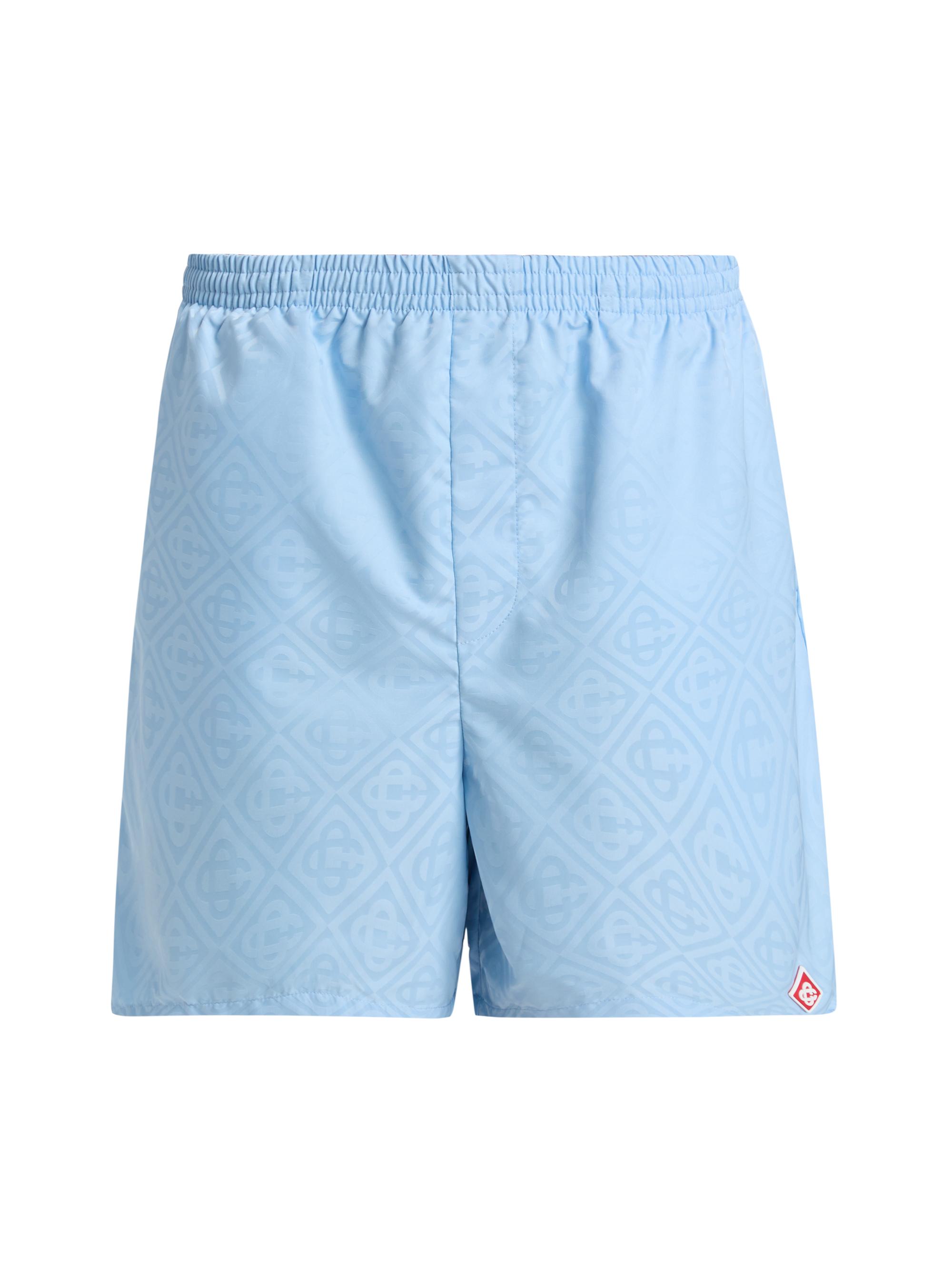 Casablanca Men's Monogram Swim Trunks - Cerulean Loopback