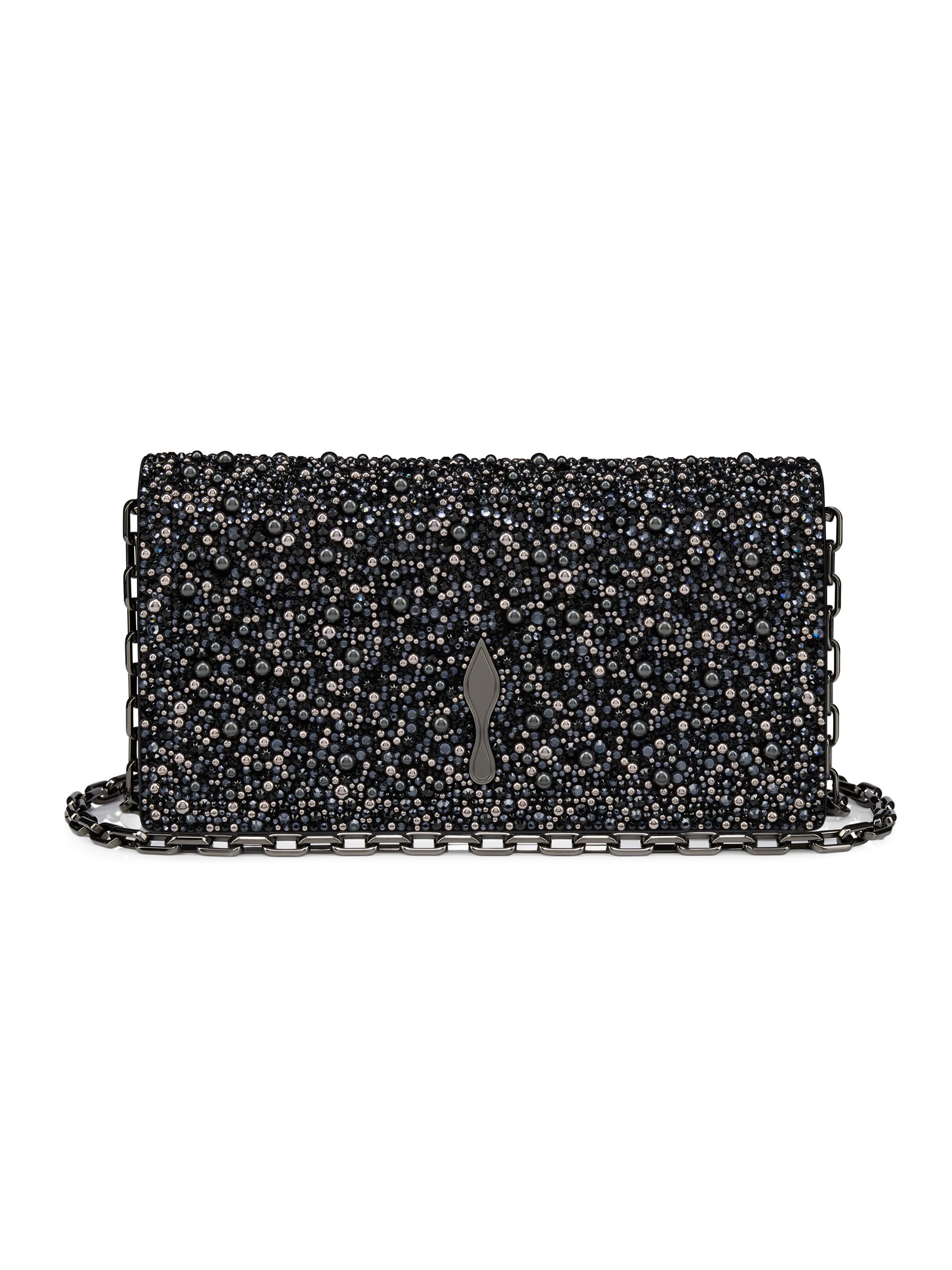 Christian Louboutin Women's Bettina Strass and Pearls Clutch - Black