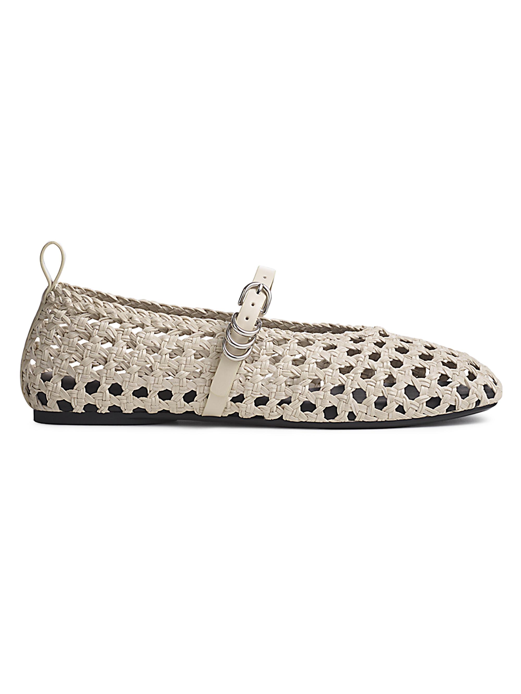 rag & bone Women's Spire Mary Jane Ballet Flats - Antique White