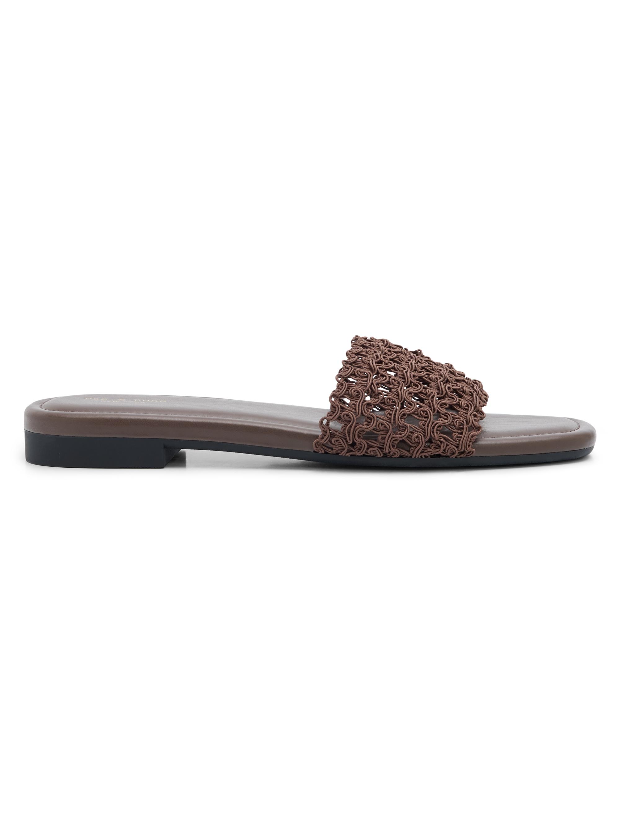 rag & bone Women's Ellie Woven Strap Slides - Dark Mocha Mesh  Sandals | Thumbnail 7