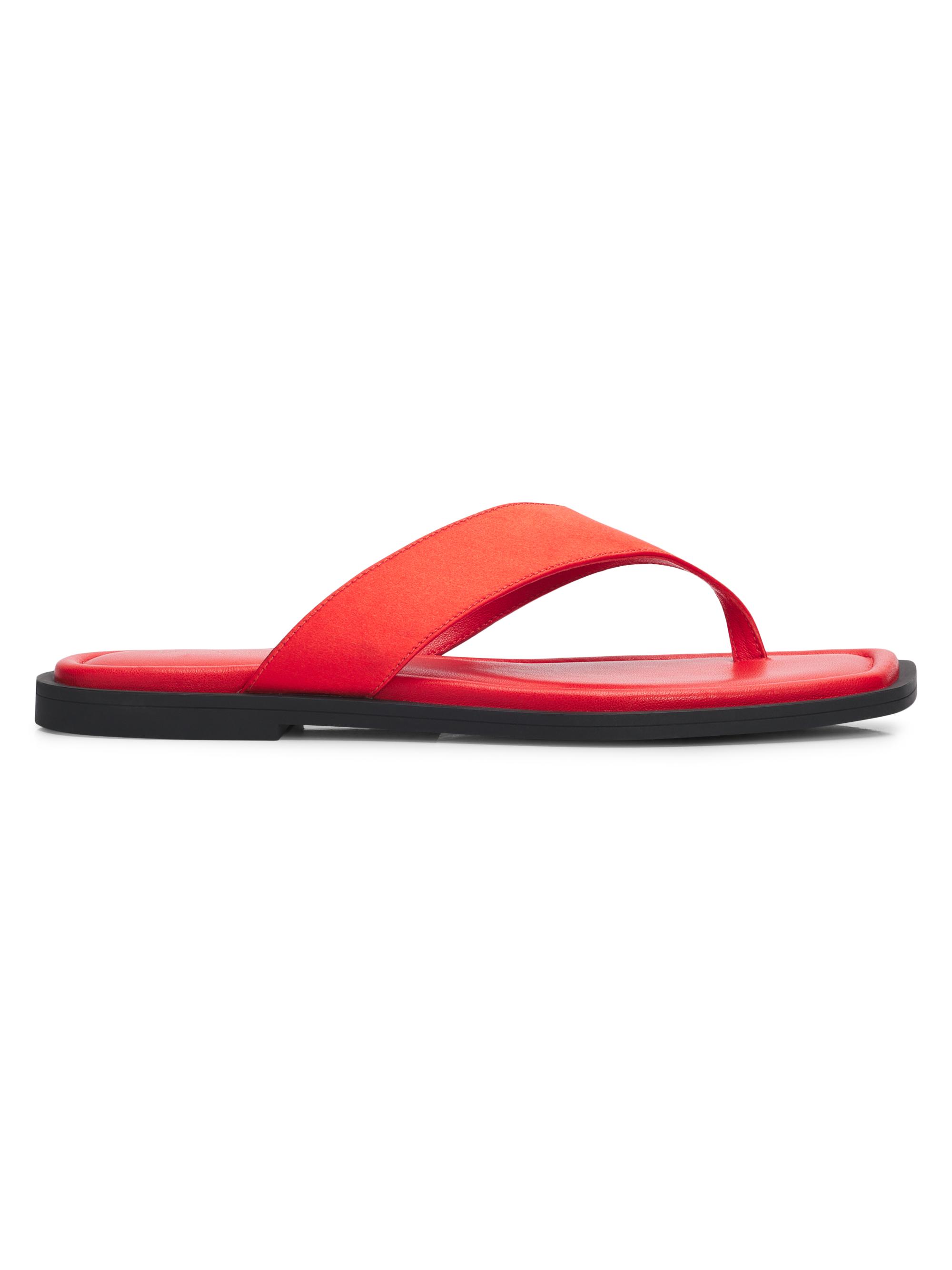 rag & bone Women's Gracie Cushioned Flat Sandals - Red Satin
