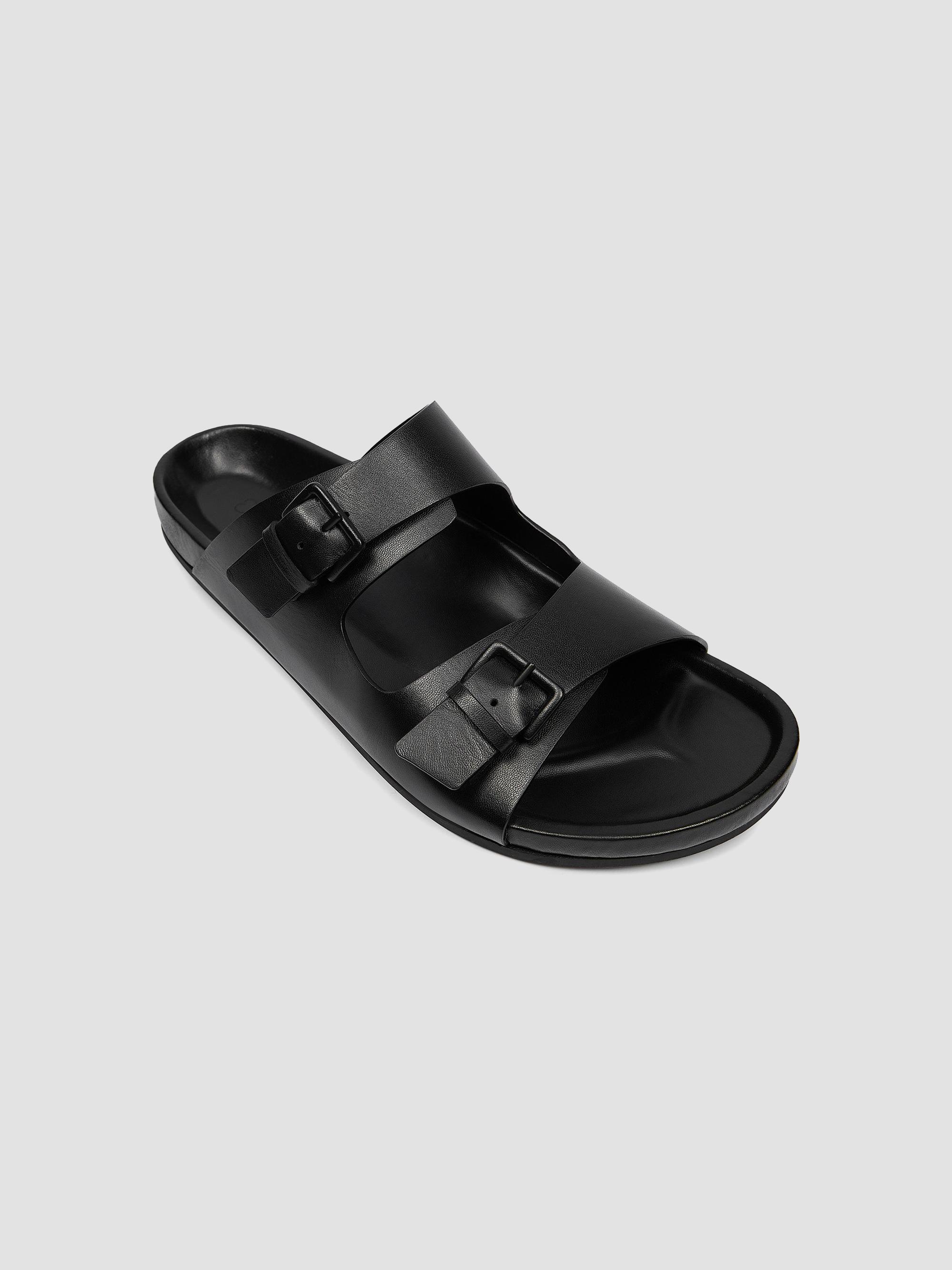 AMI Paris Double Buckle Leather Sandals | Saks Fifth Avenue
