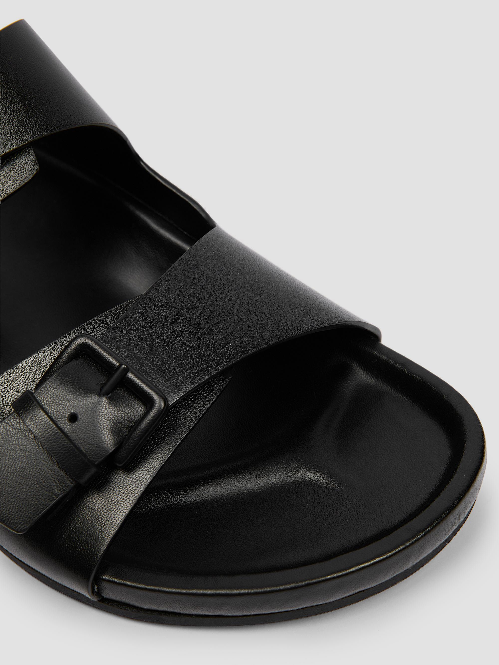 AMI Paris Double Buckle Leather Sandals | Saks Fifth Avenue