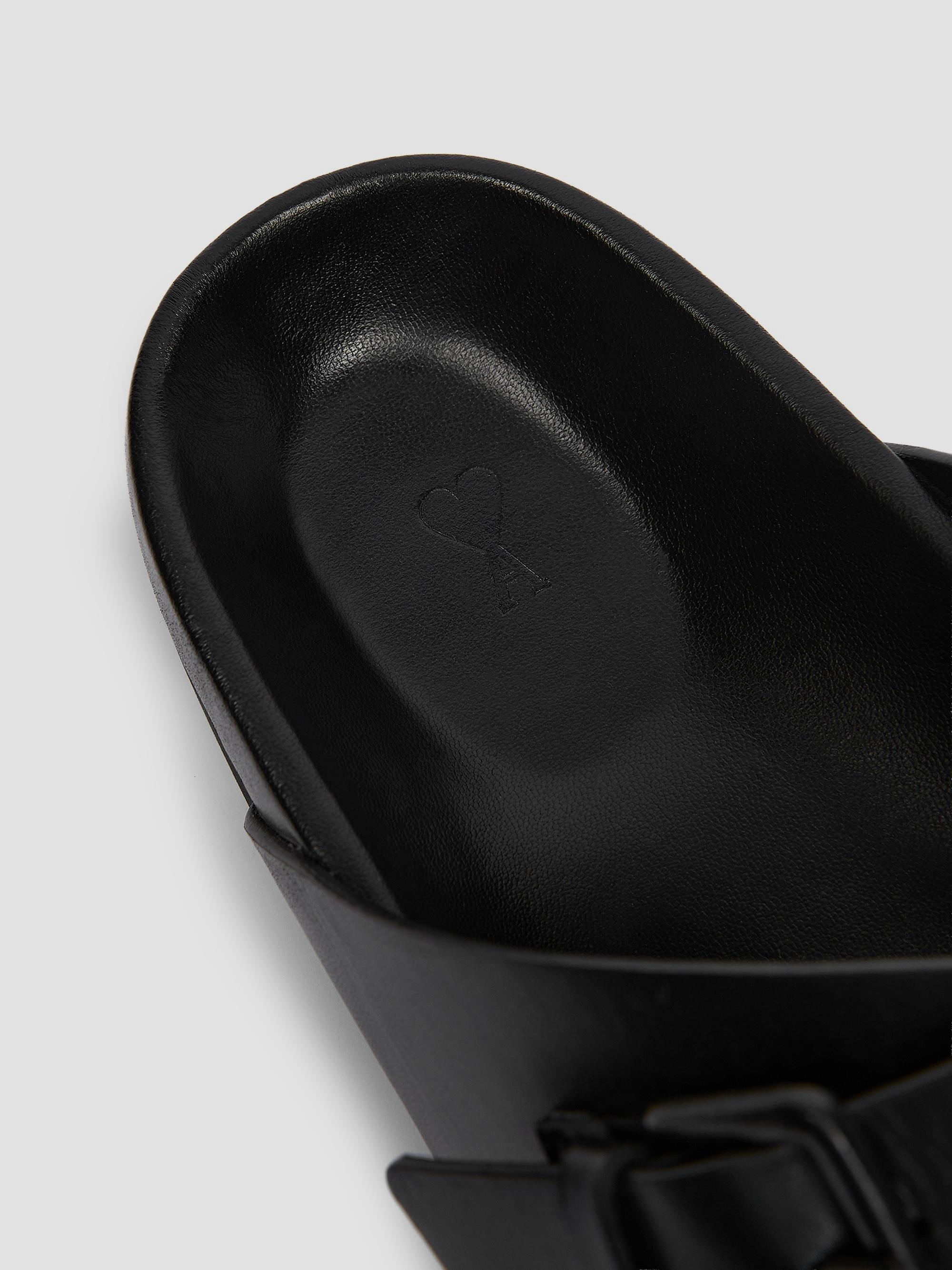 AMI Paris Double Buckle Leather Sandals | Saks Fifth Avenue