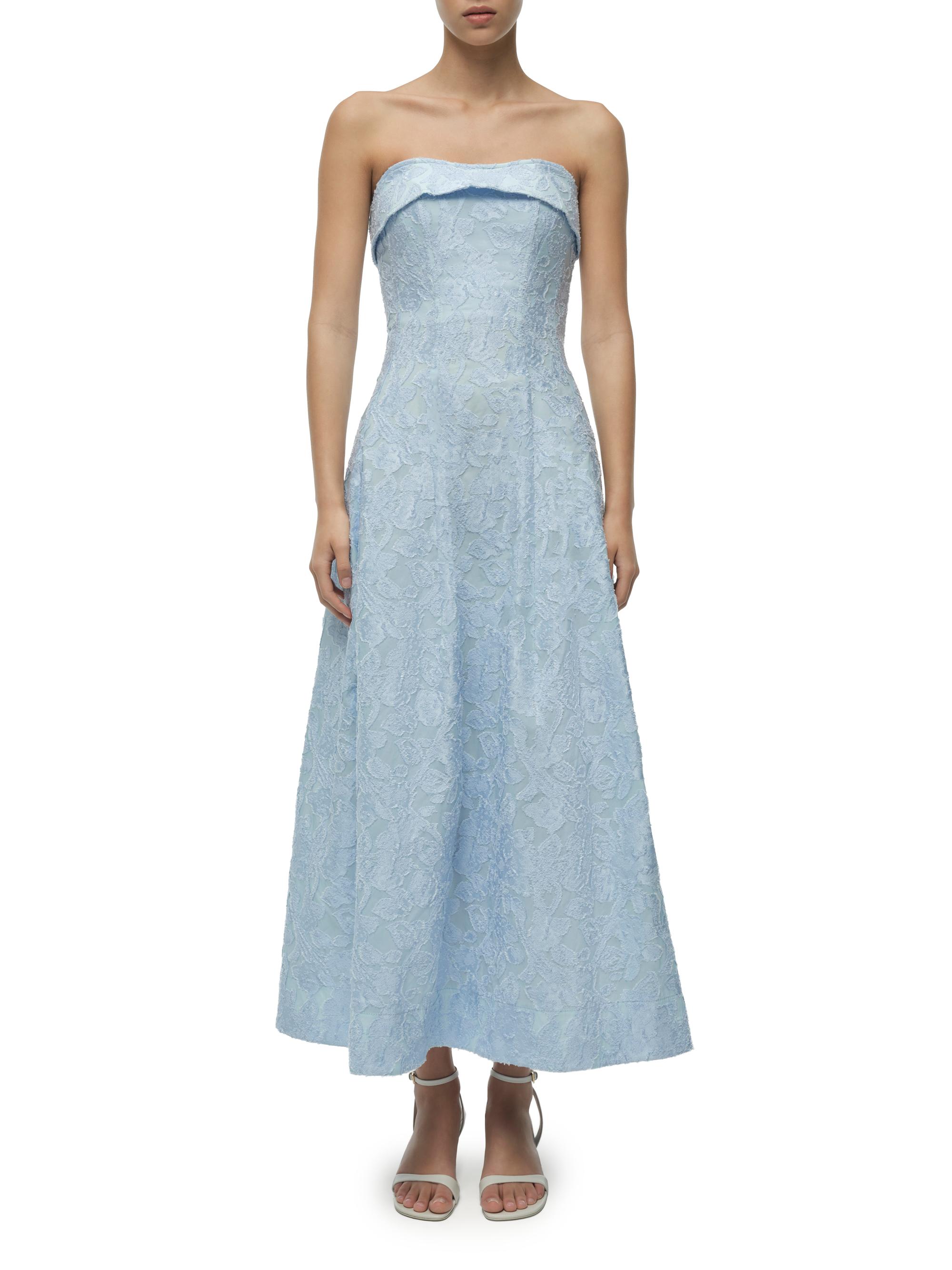 SIMKHAI Women's Valeria Jacquard Midi-Dress - Tidepool