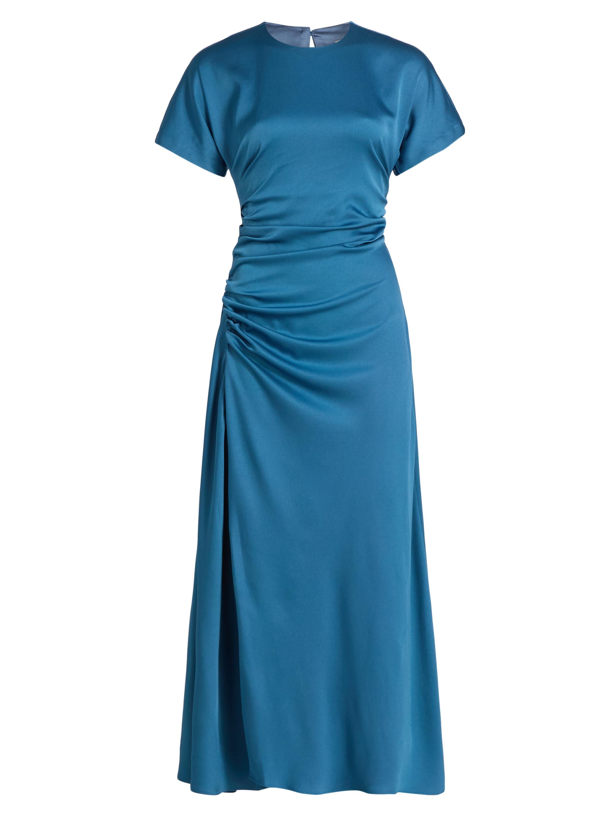 SIMKHAI Women's Marabella Gathered Midi-Dress - Washed Indigo