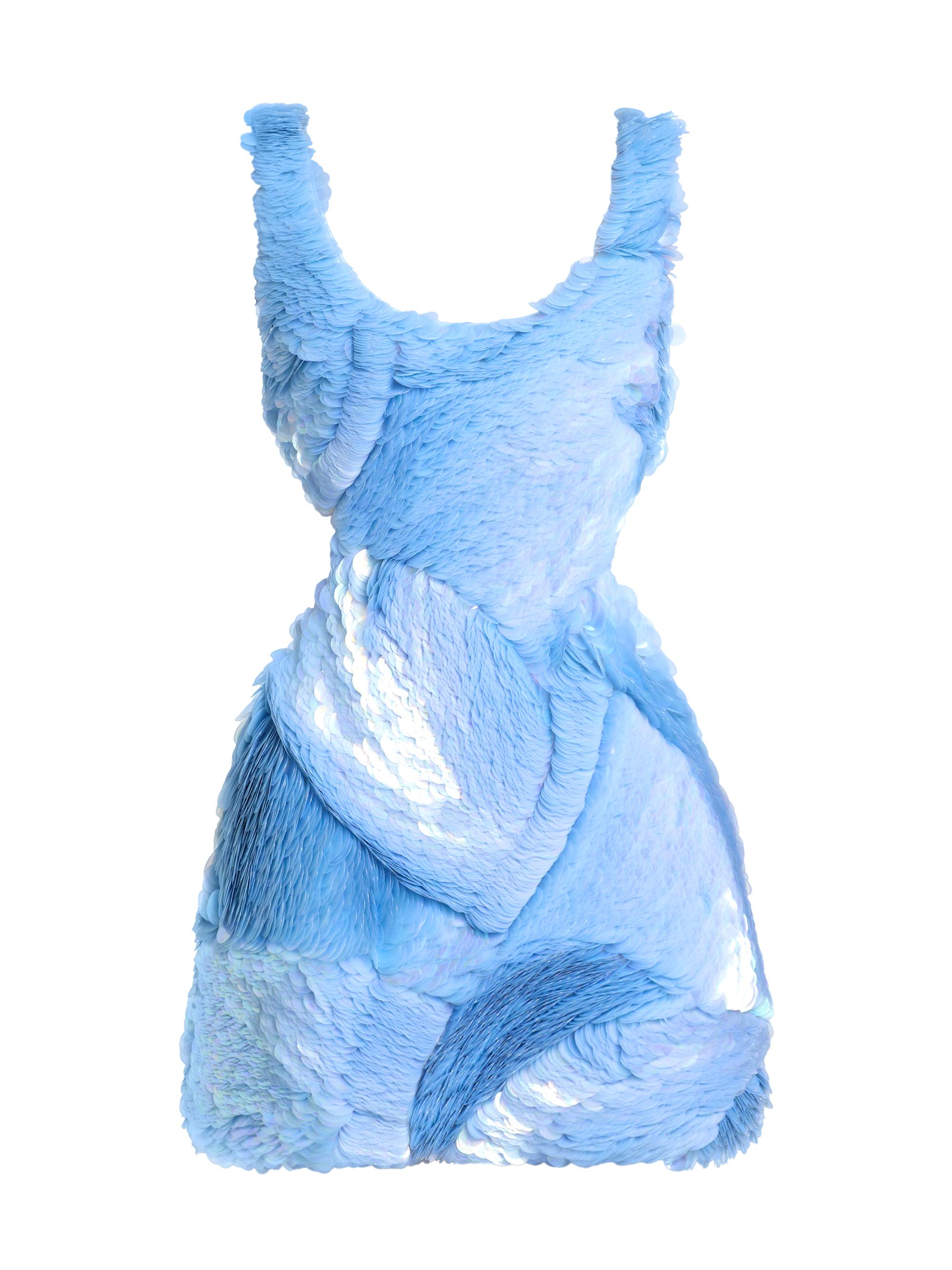 SIMKHAI Women's Emilie Paillette-Sequinned Linen-Blend Minidress - Tidepool