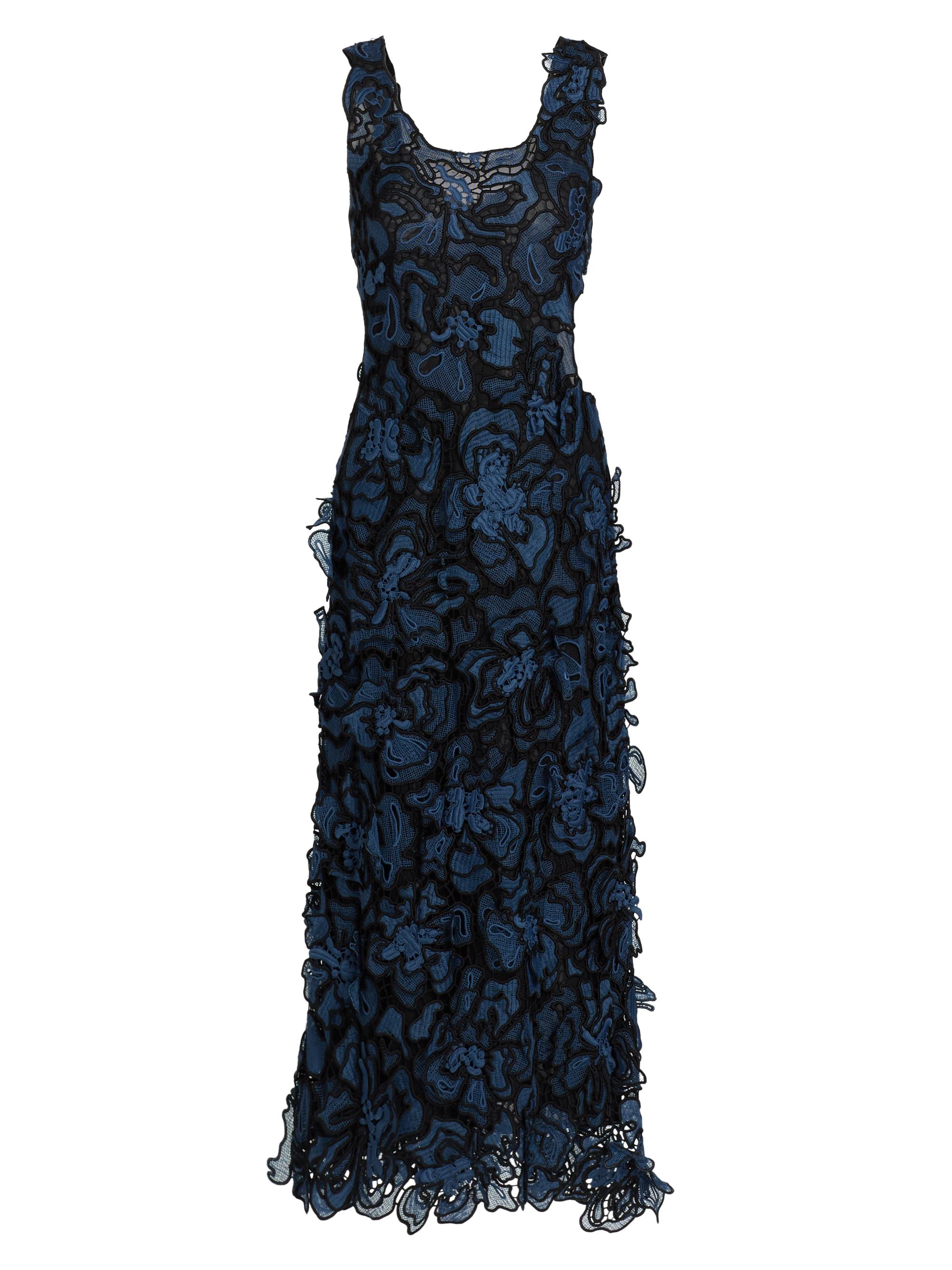 SIMKHAI Women's Corinna Guipure Lace Midi-Dress - Dark Indigo Multi