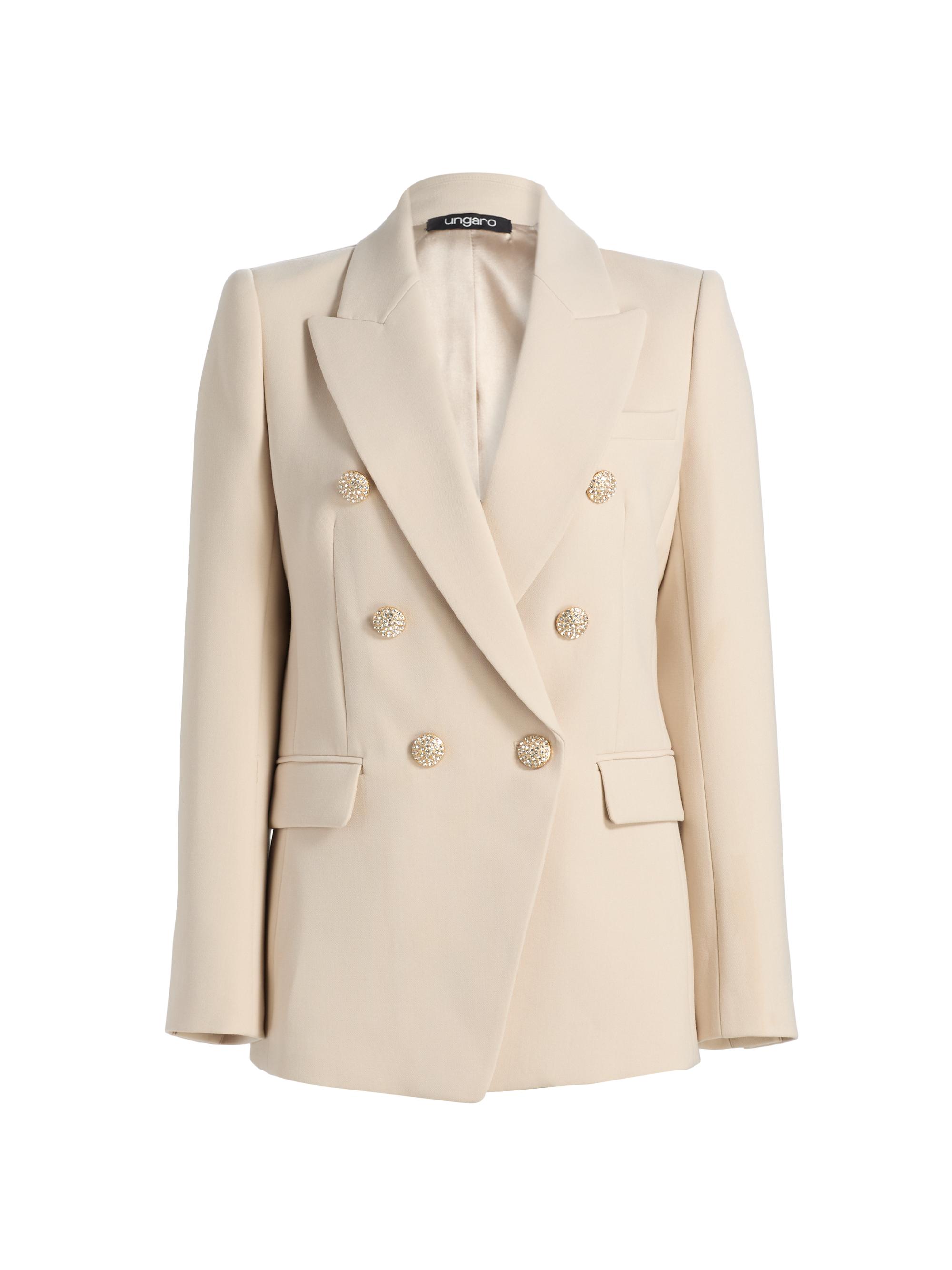 Ungaro Women's Amber Stretch Crepe Double-Breasted Jacket - Dove