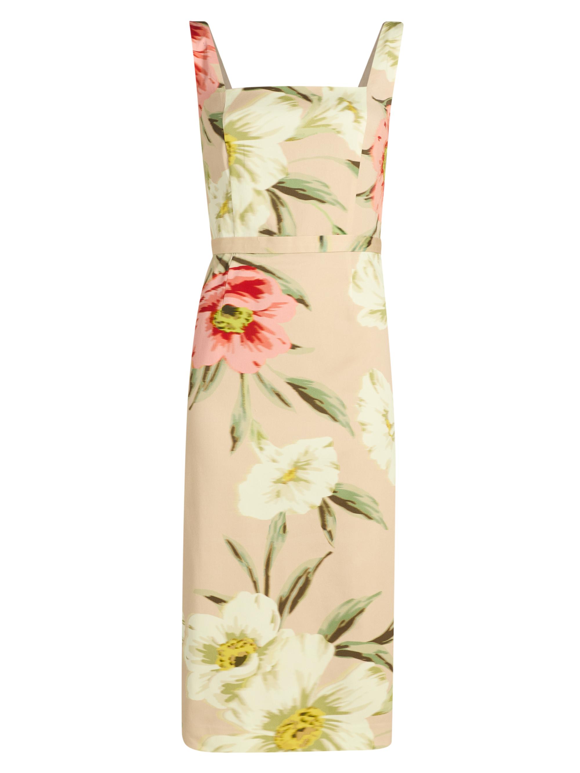 Ungaro Women's Cyra Floral Stretch-Cotton Sheath Midi-Dress - Natural Multi