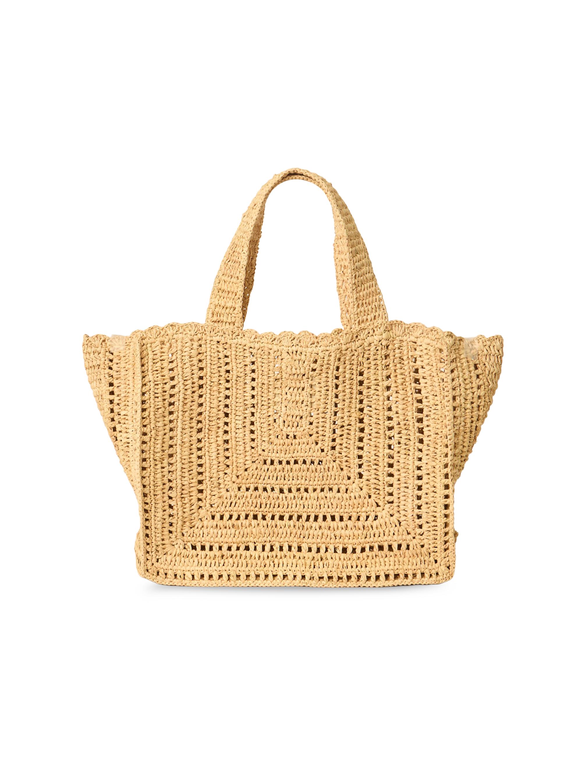 BTB Los Angeles Women's Beth Raffia Tote Bag - Natural