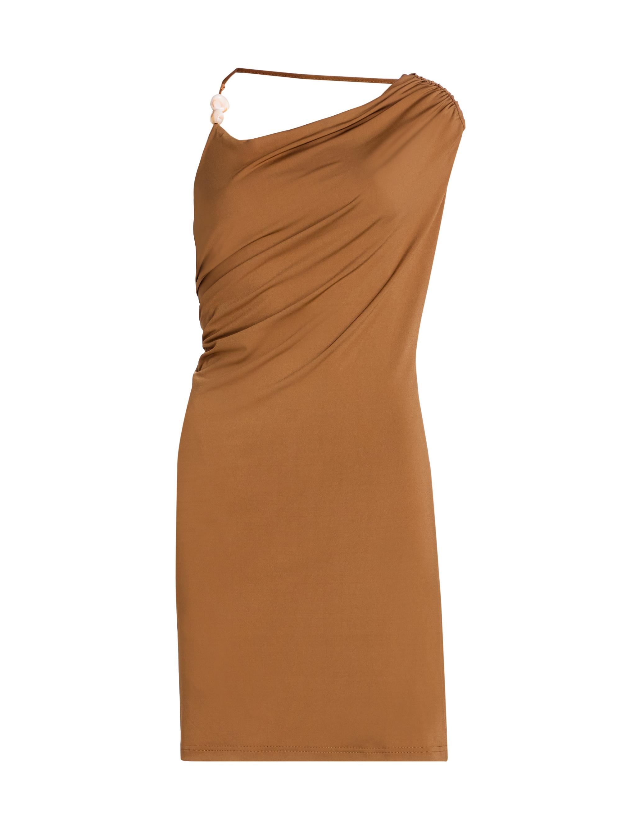 white christmas dresses Mac Duggal Sleeveless Mesh and Suede A-Line Mini Dress main image 0