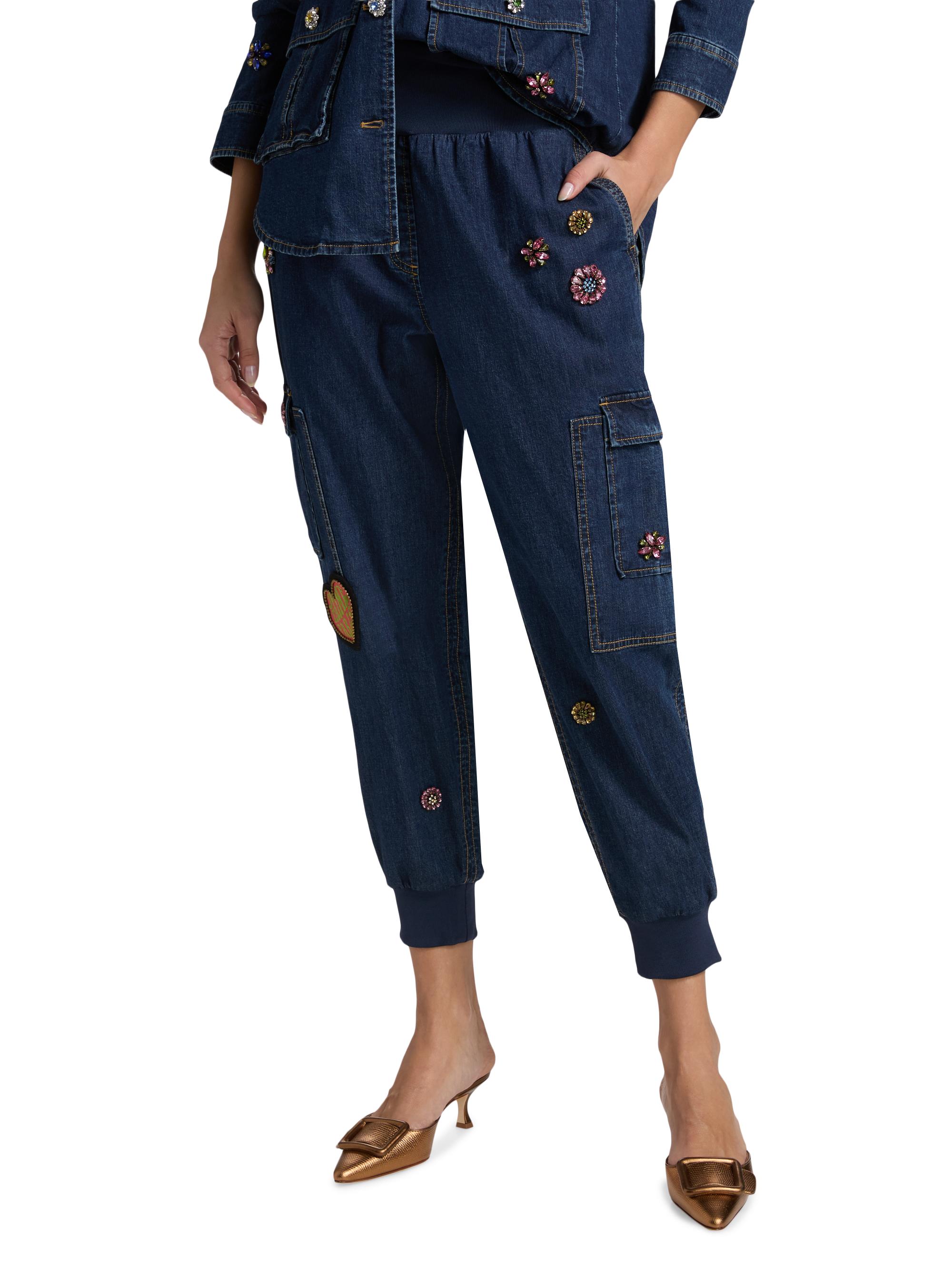 Cinq à Sept Retro Love Giles Patched Stretch-Denim Pants | Saks