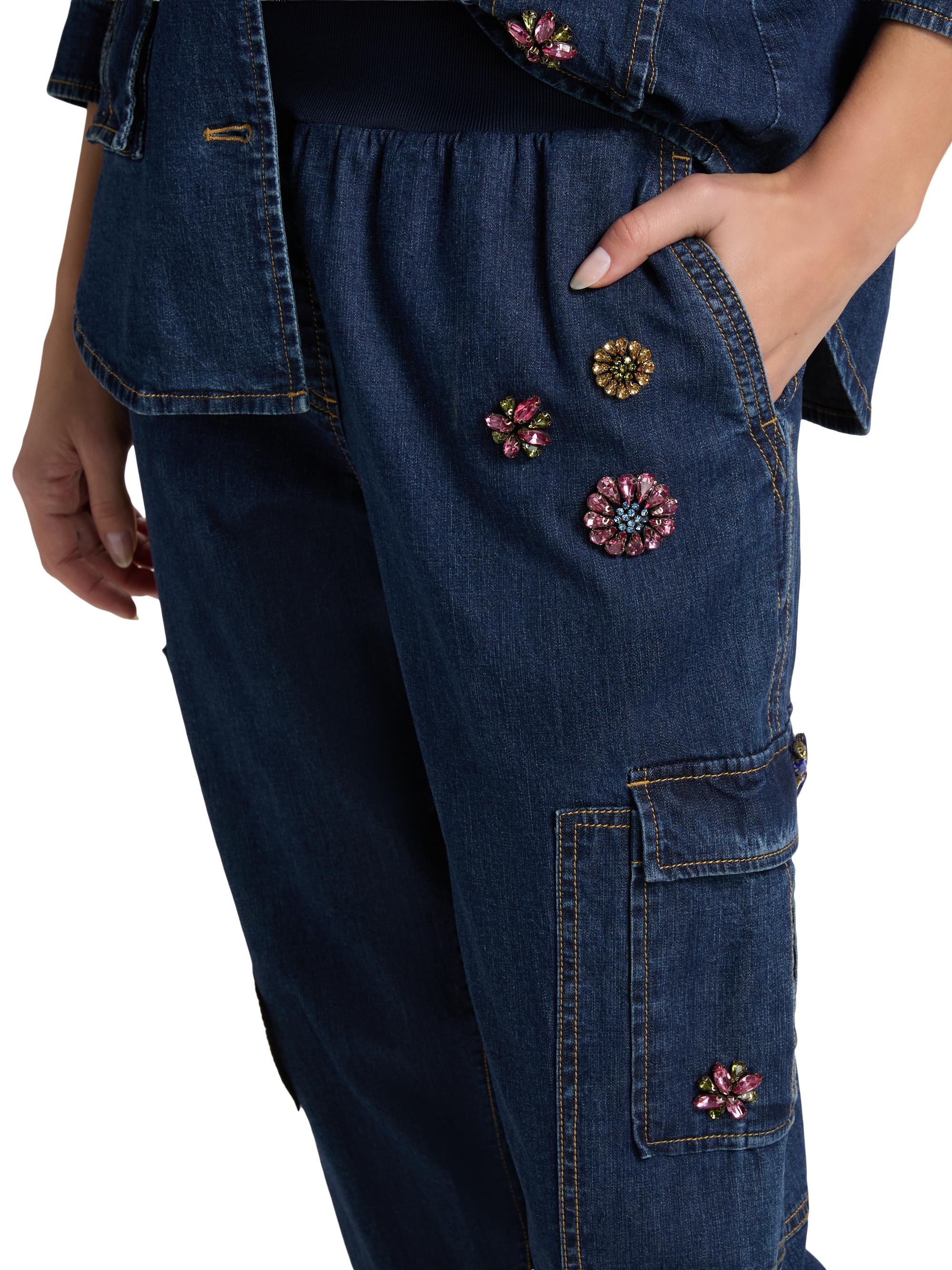 Cinq à Sept Retro Love Giles Patched Stretch-Denim Pants | Saks