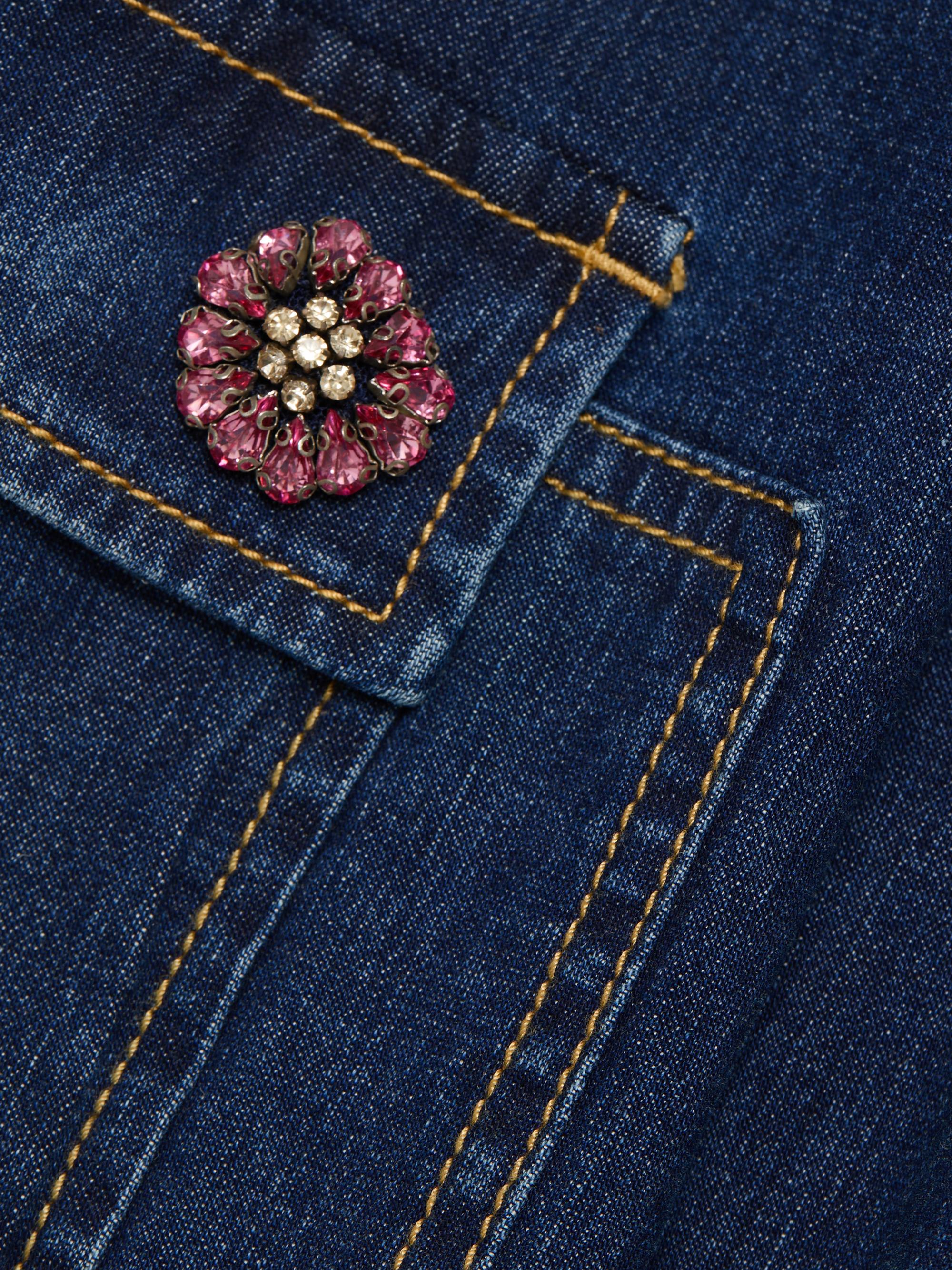 Cinq à Sept Retro Love Giles Patched Stretch-Denim Pants | Saks