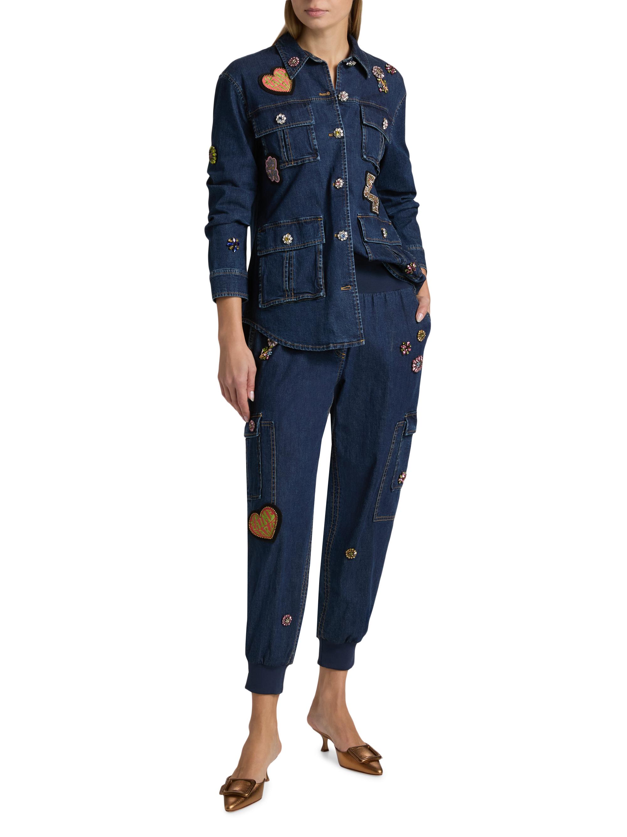 Cinq à Sept Retro Love Giles Patched Stretch-Denim Pants | Saks