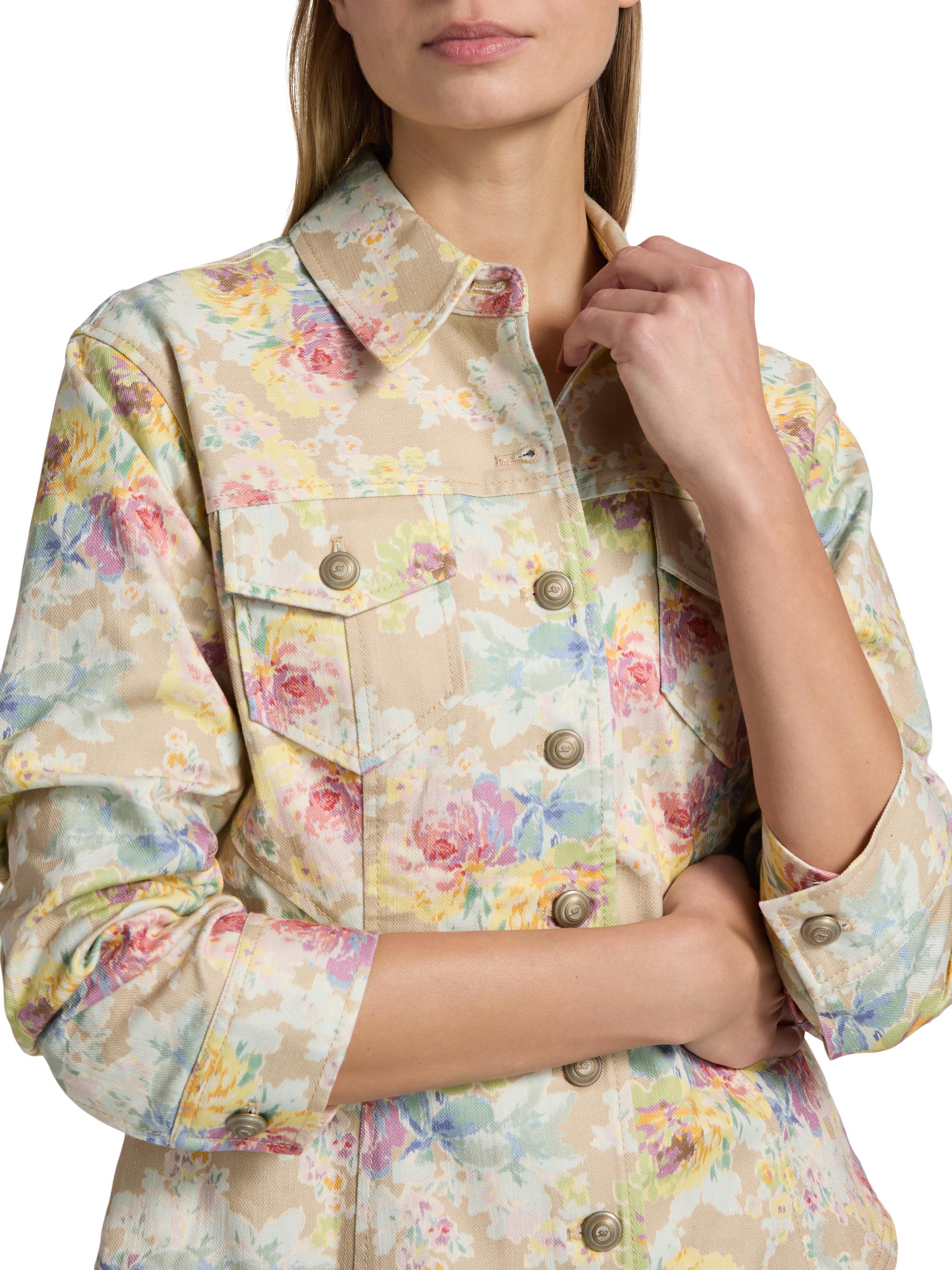 Cinq à Sept Ikat Bouquet Canyon Floral Denim Jacket | Saks Fifth