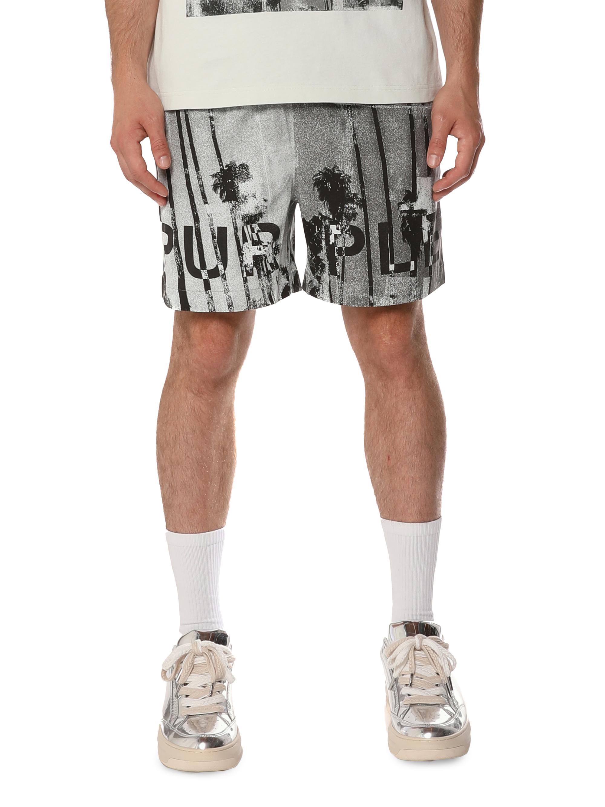 Purple Brand Men's All Around Graphic Logo Shorts