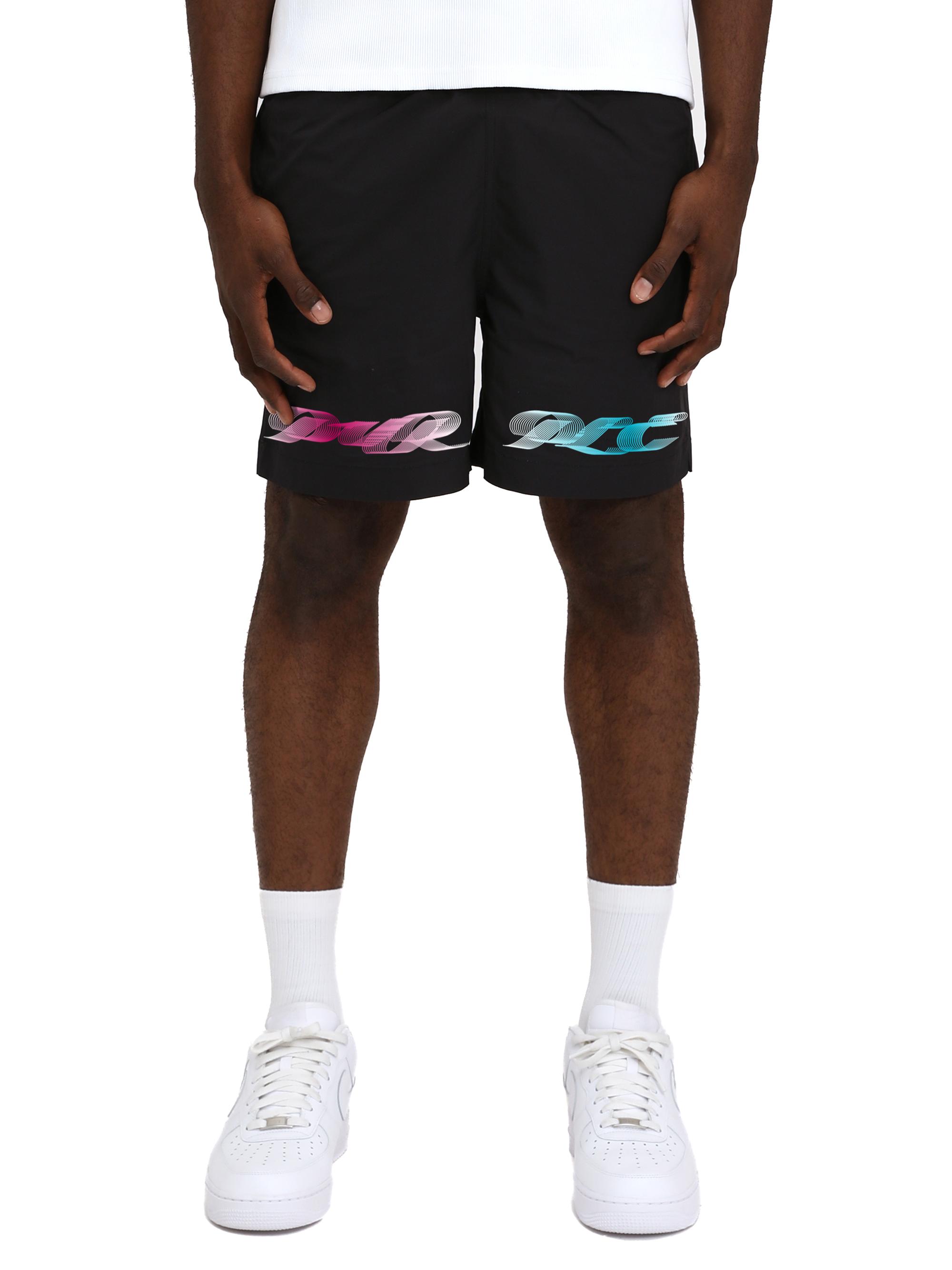 Purple Brand Men's All Around Logo Shorts - Black
