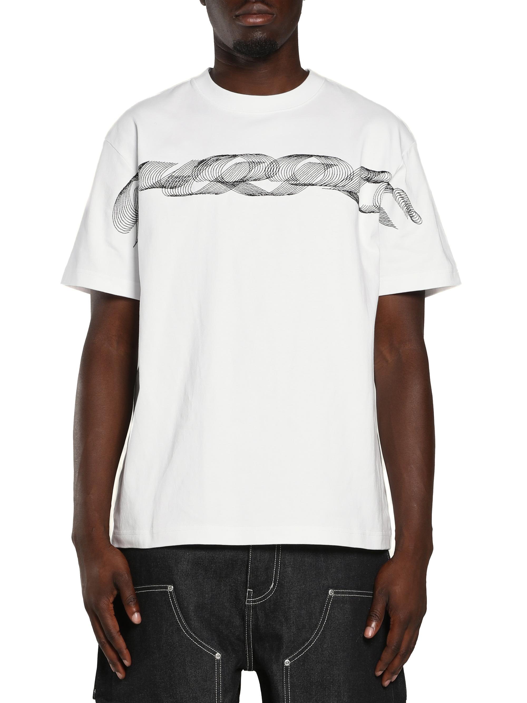 Purple Brand Men's Logo Jersey Crewneck T-Shirt - White