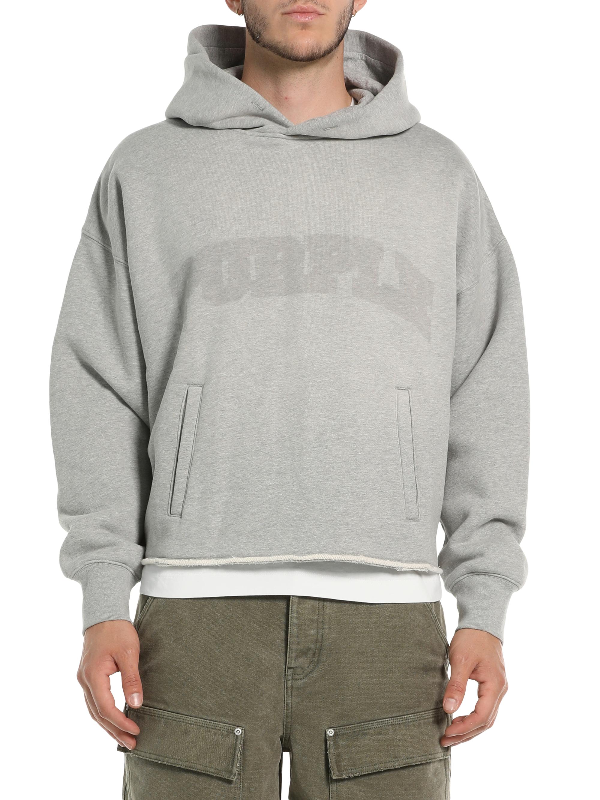 Purple Brand Men's Logo Fleece Oversized Hoodie - Grey