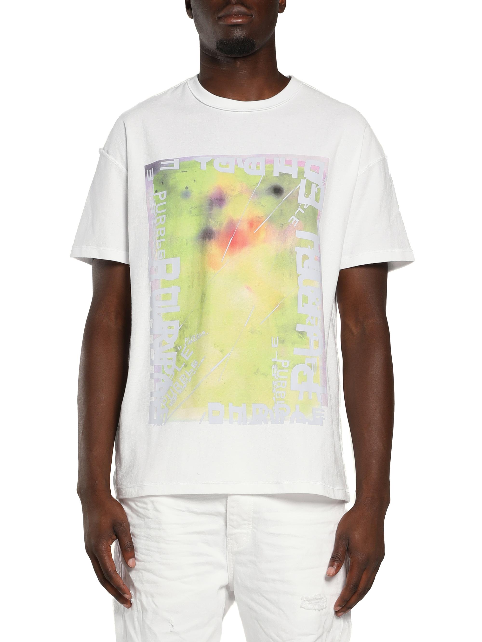 Purple Brand Men's Graphic Cotton T-Shirt - White
