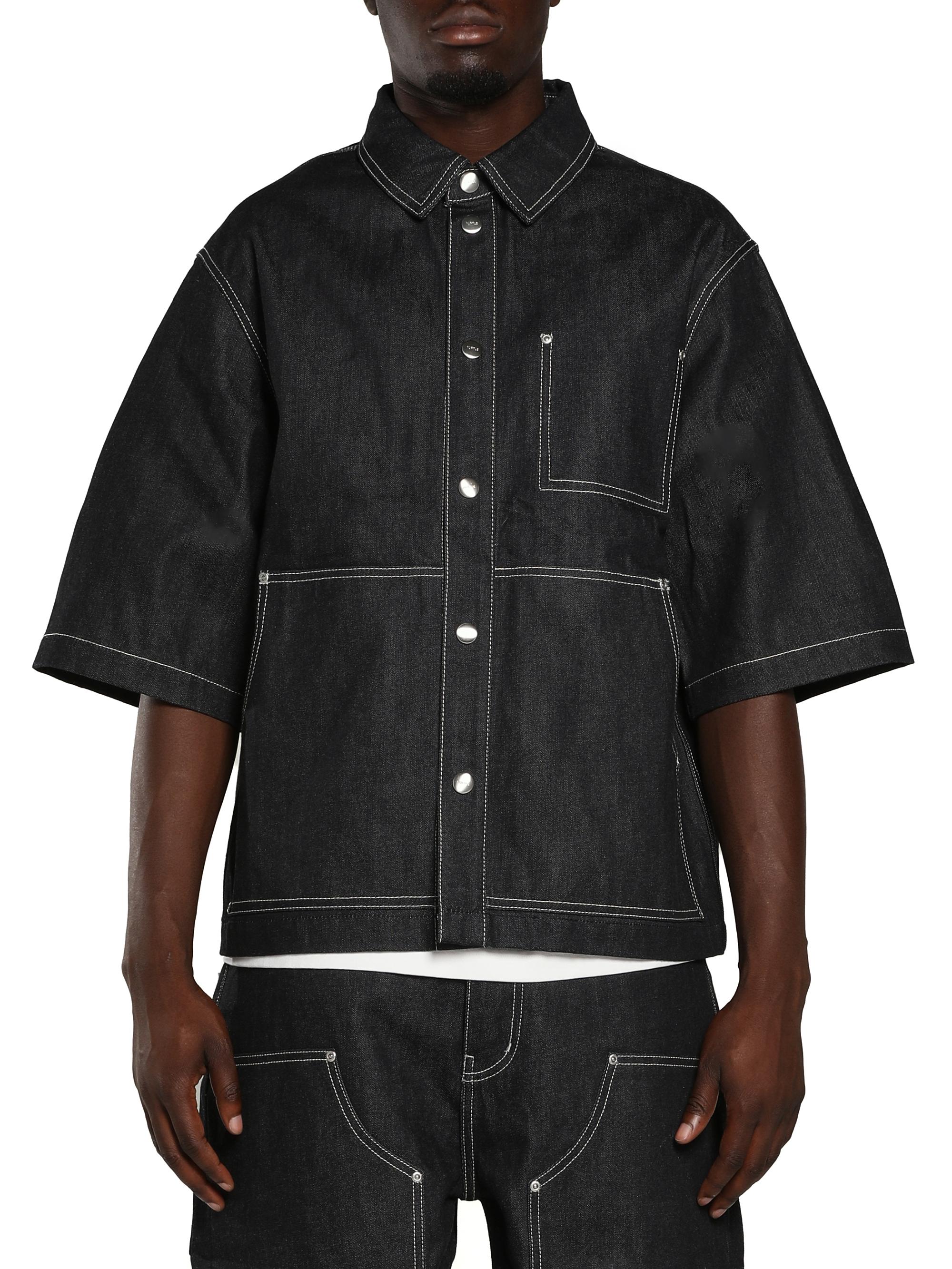 Purple Brand Men's Denim Workwear Shirt - Dark Indigo