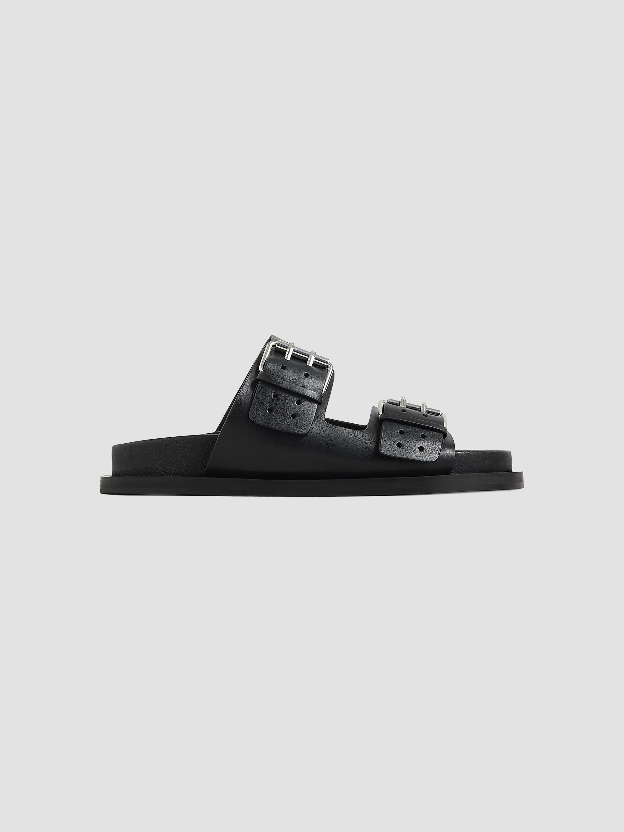 A.Emery Women's Leon Leather Sandals - Black | Thumbnail 5