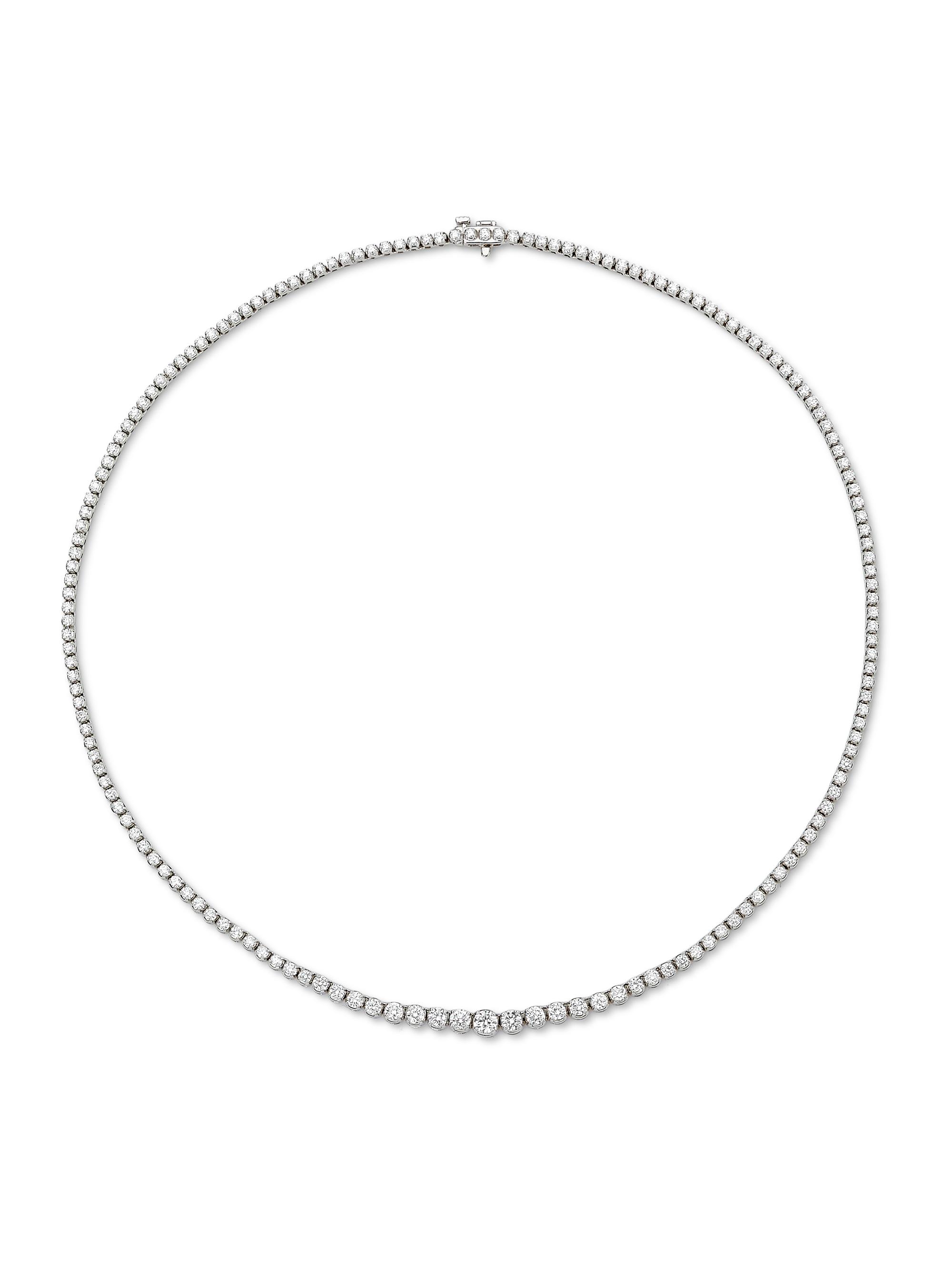 Saks Fifth Avenue Diamonds Women's 18K White Gold & 5.42 TCW Diamond Graduated Necklace - White Gold