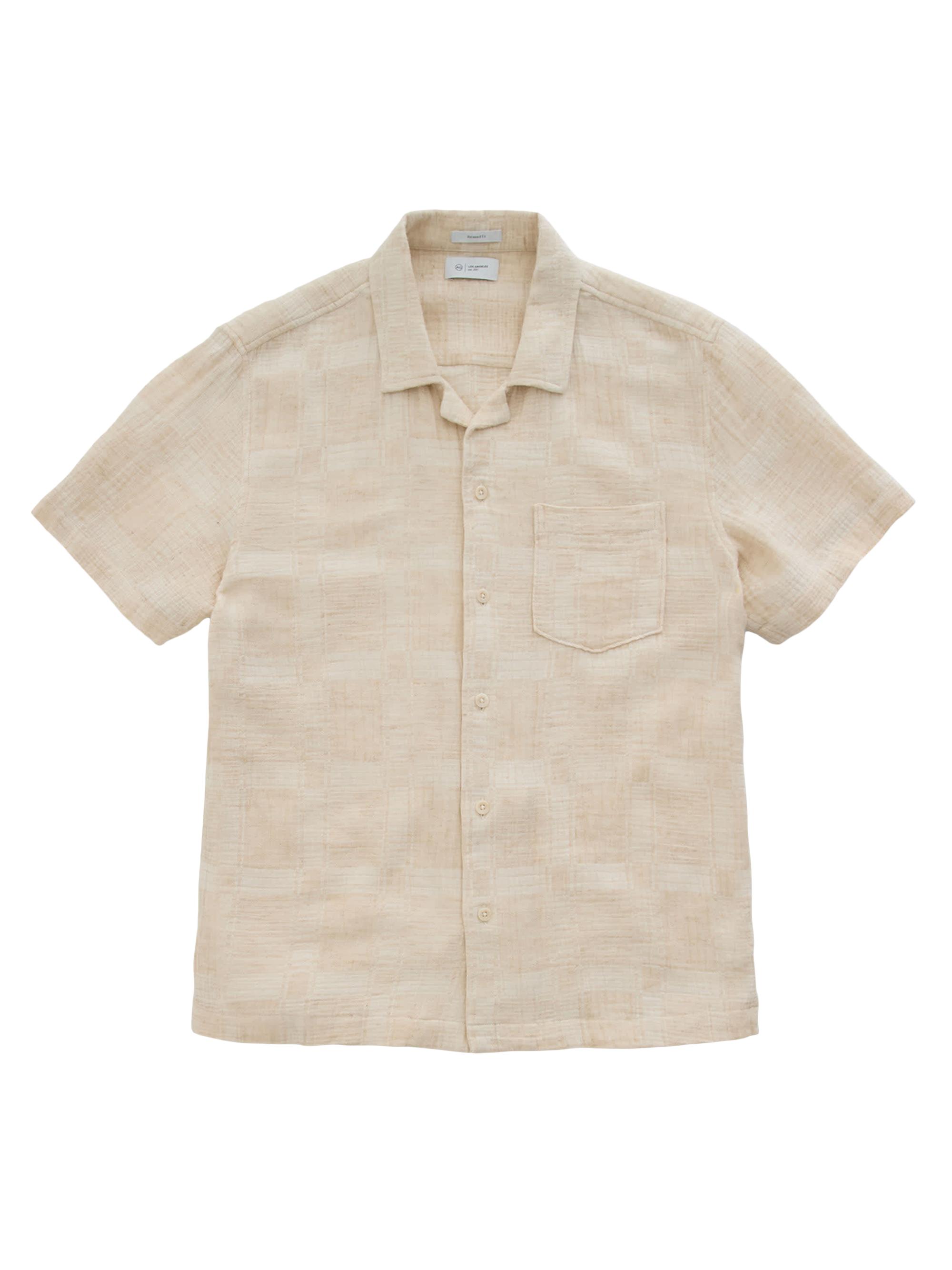 AG Jeans Men's Foster Cotton-Blend Short-Sleeve Shirt - Natural Multi