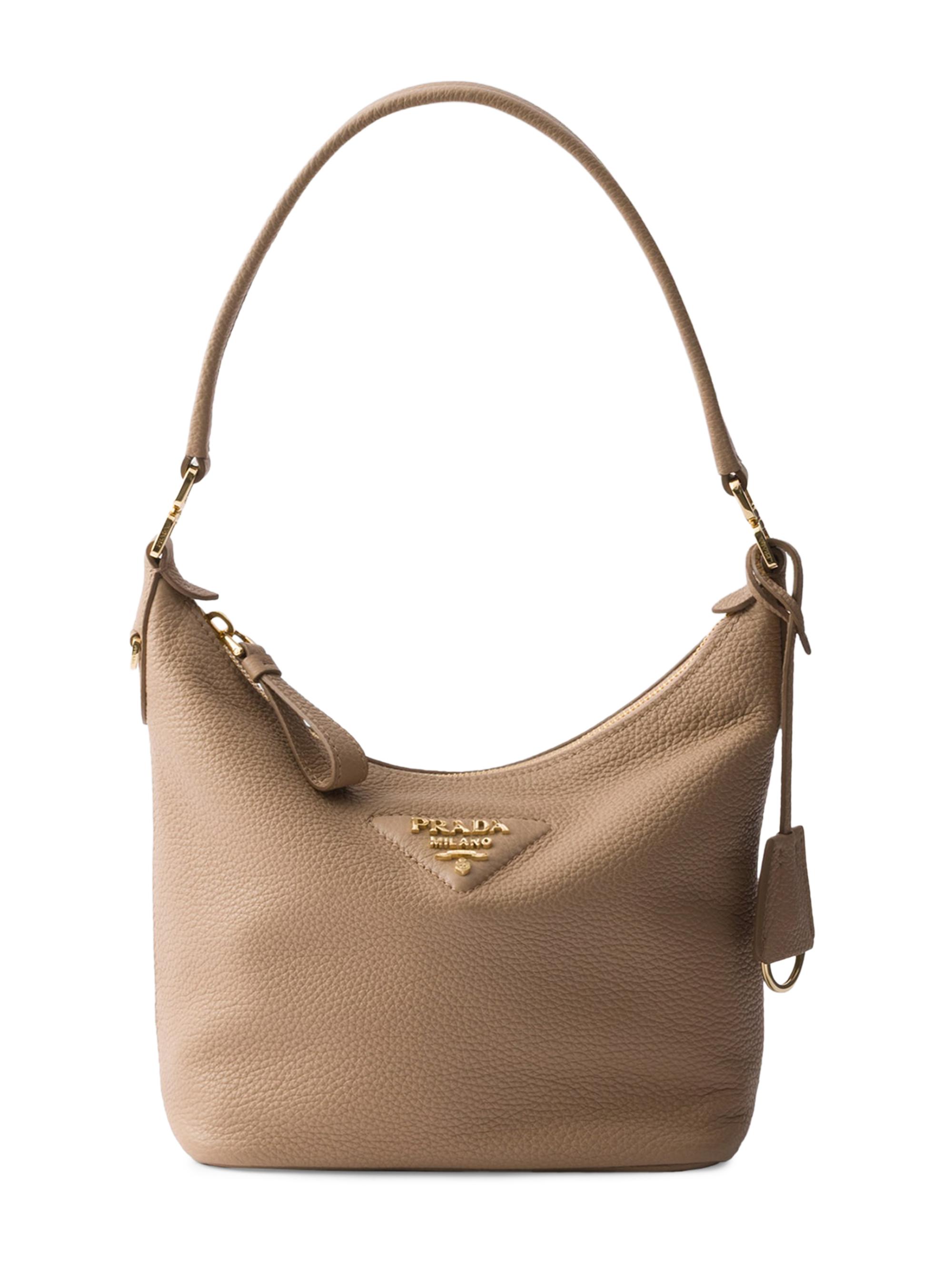 Prada Women's Leather Mini Shoulder Bag - Beige
