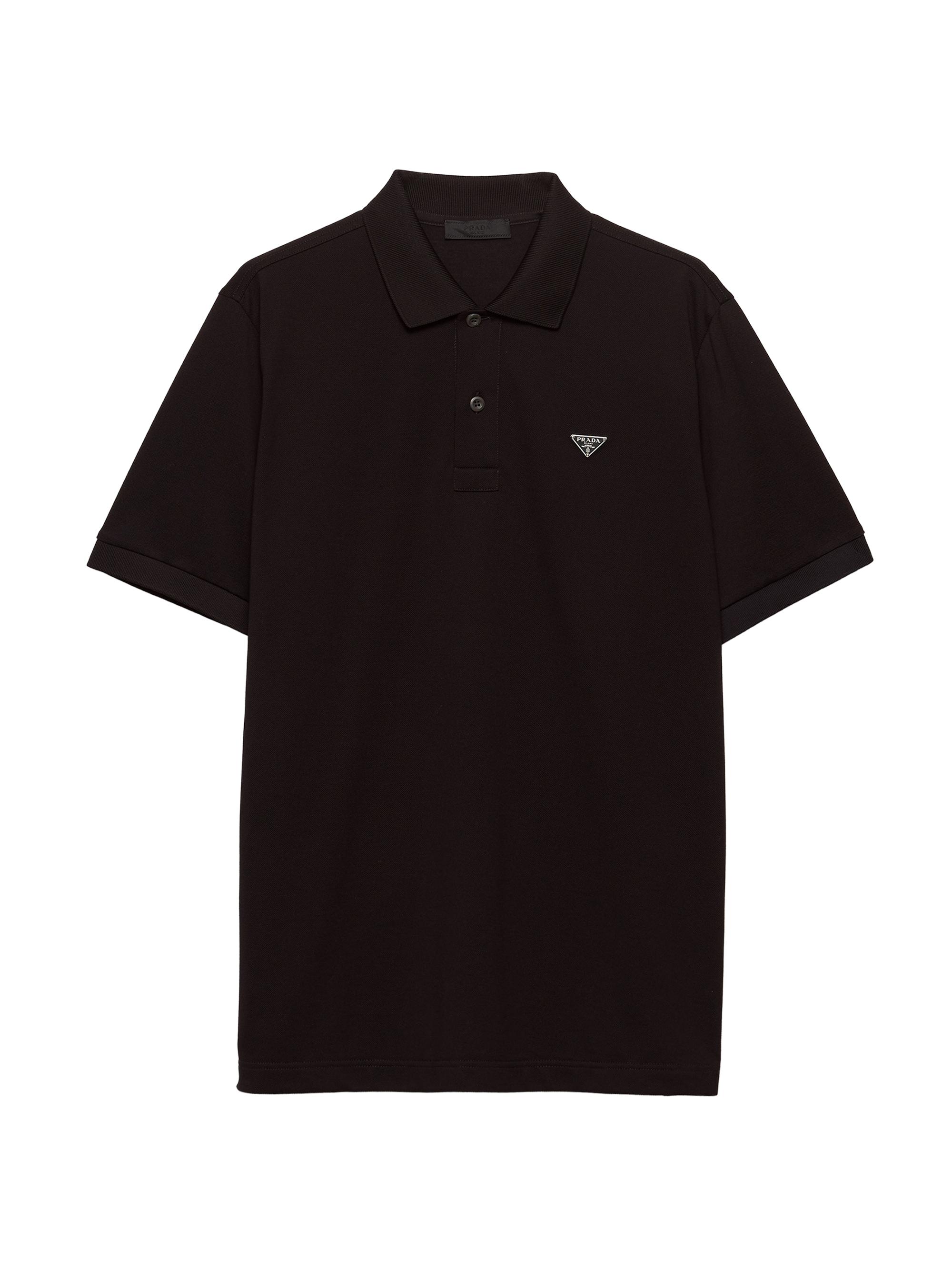 Prada Piqué Polo Shirt with Re-Nylon Details | Saks Fifth Avenue