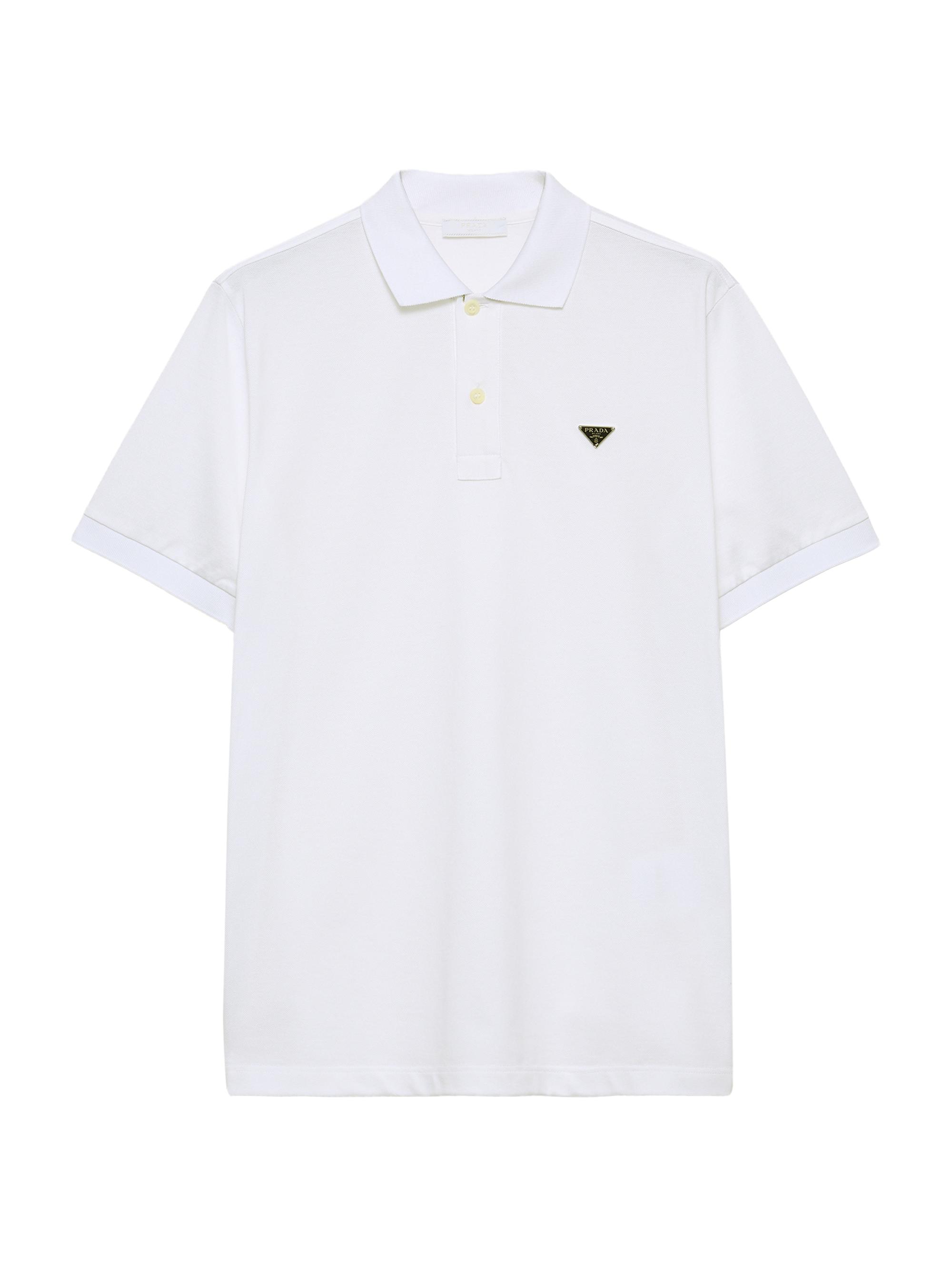 Prada Men's Piqué Polo Shirt - White