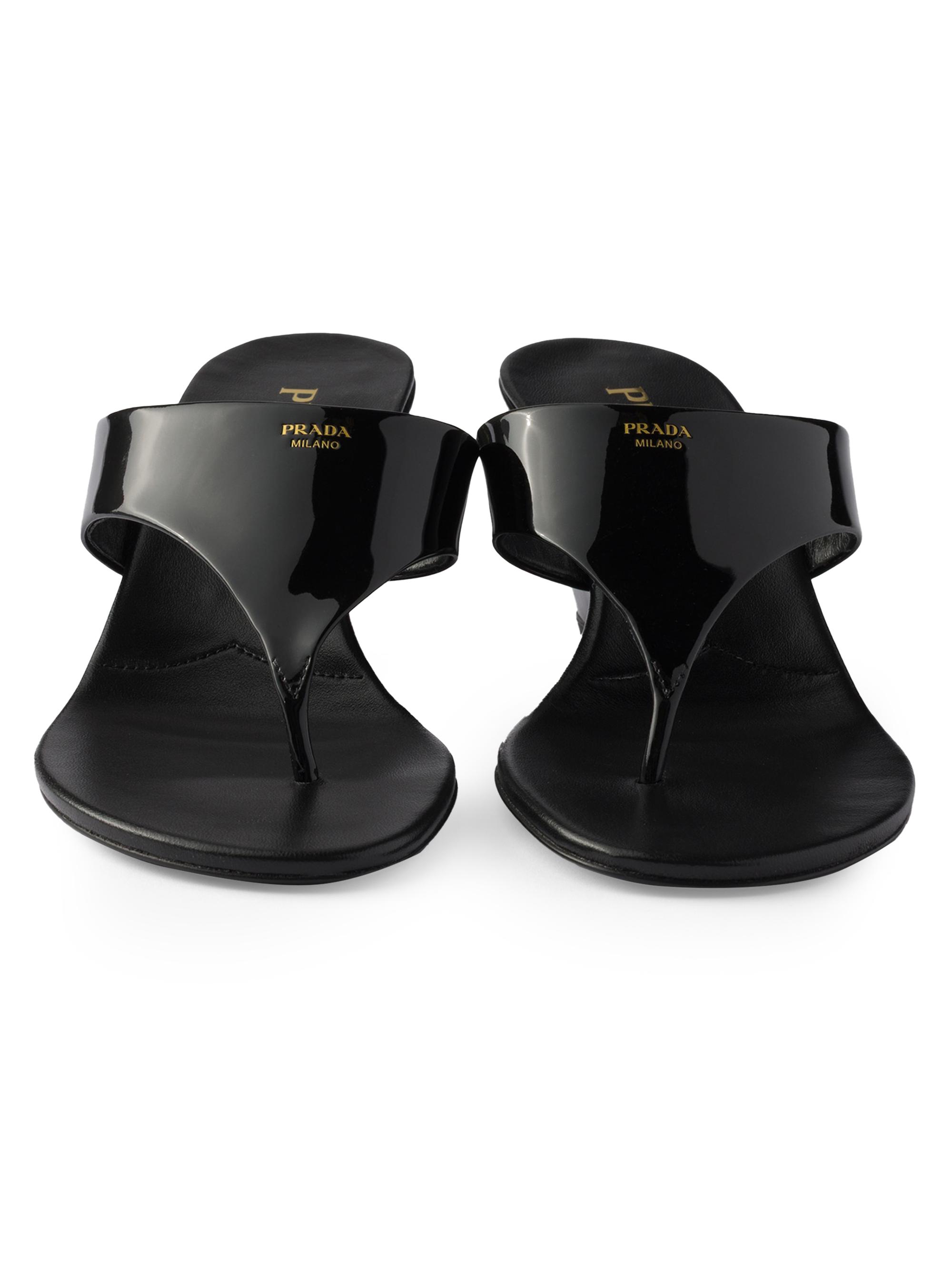 Prada Patent Leather Thong Sandals | Saks Fifth Avenue