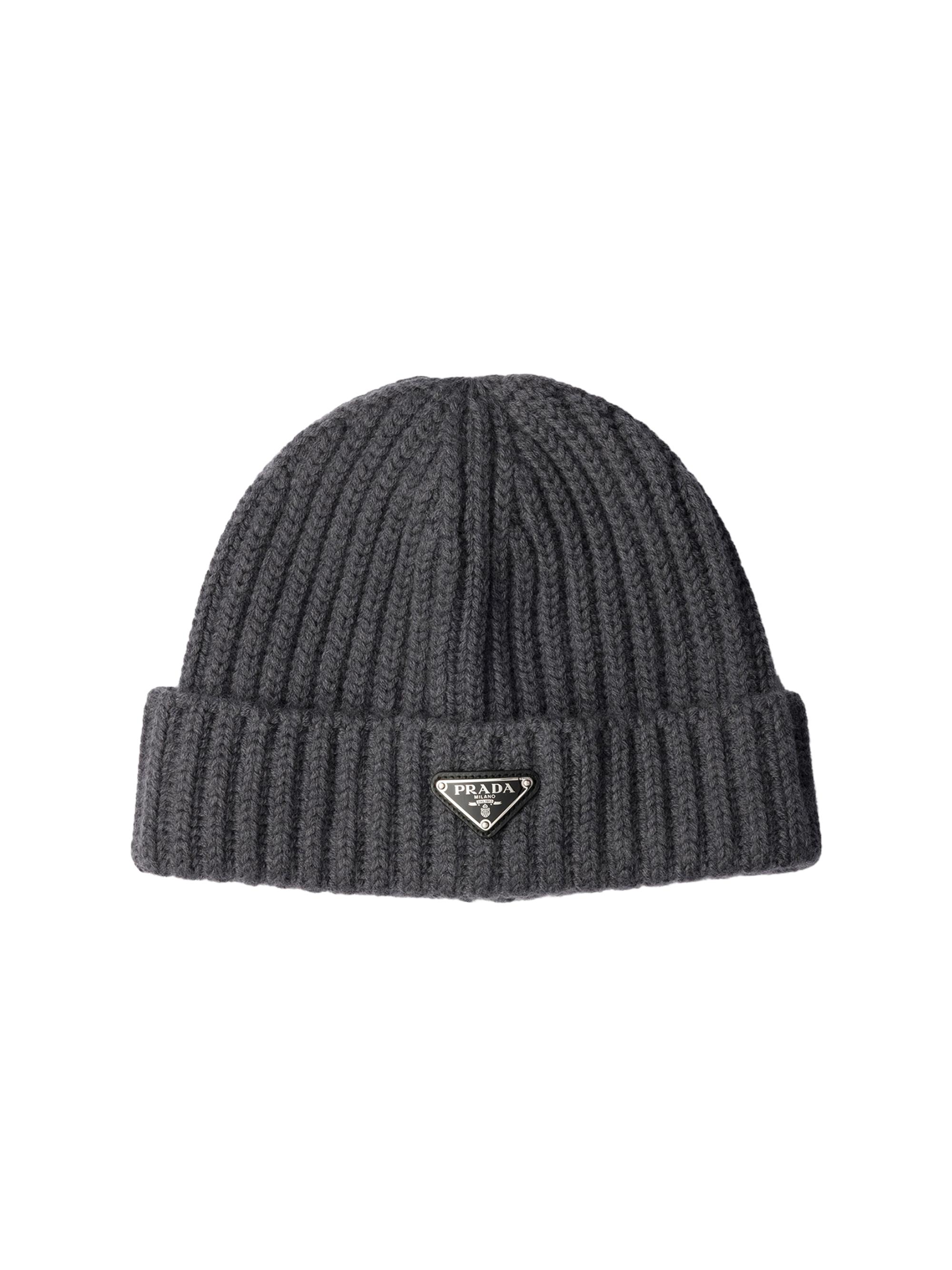 Prada Men's Wool Beanie - Grey