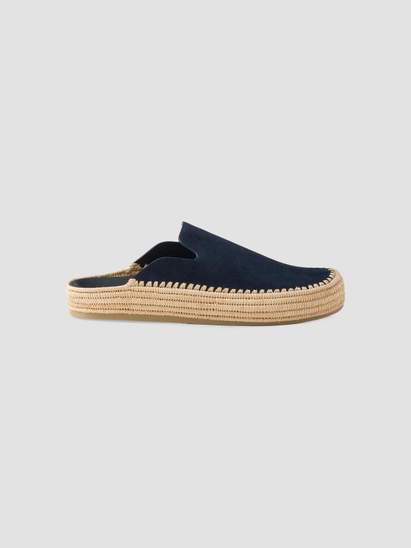 Prada blue suede mules