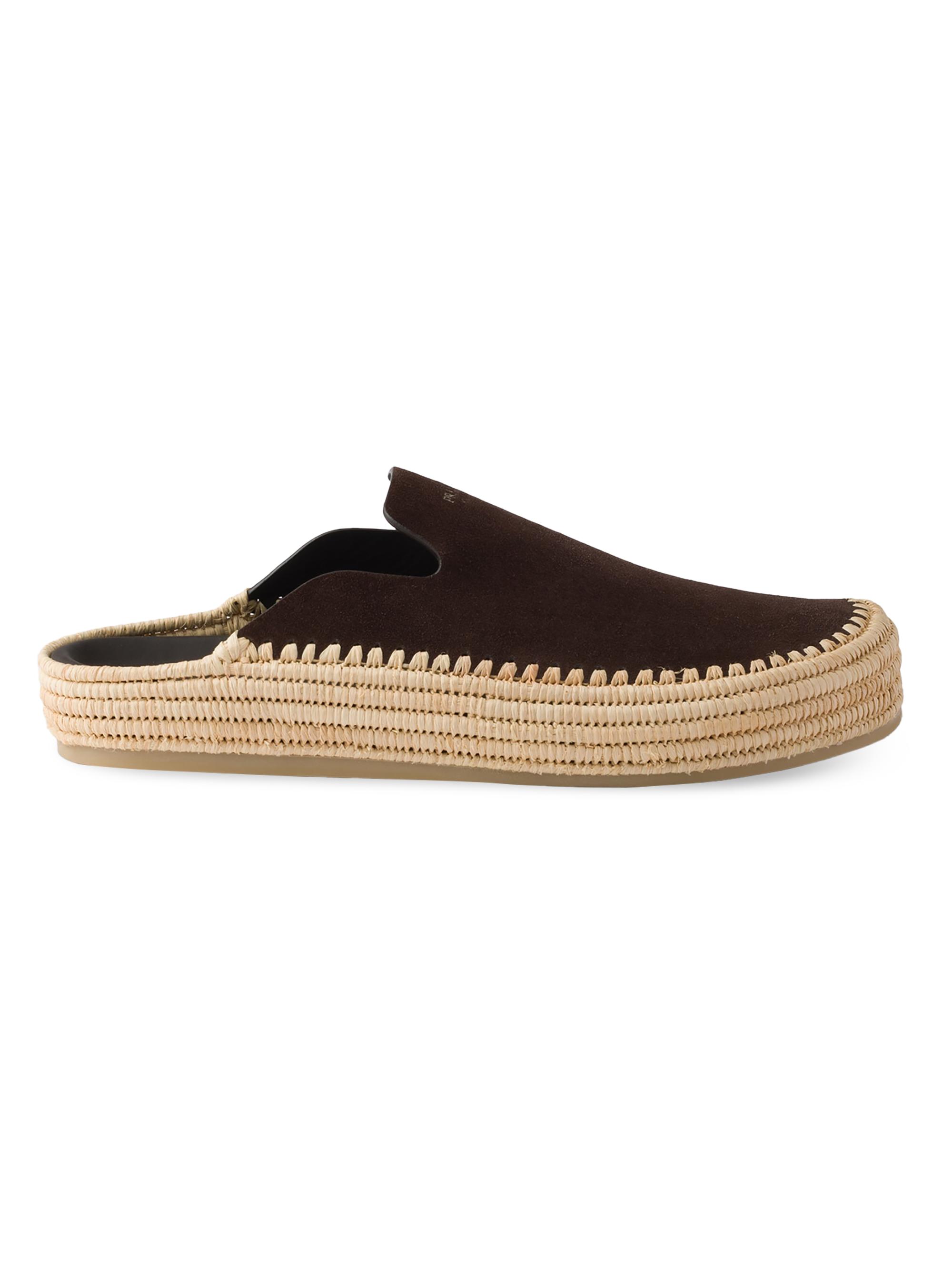 Prada Men's Suede Mules - Brown