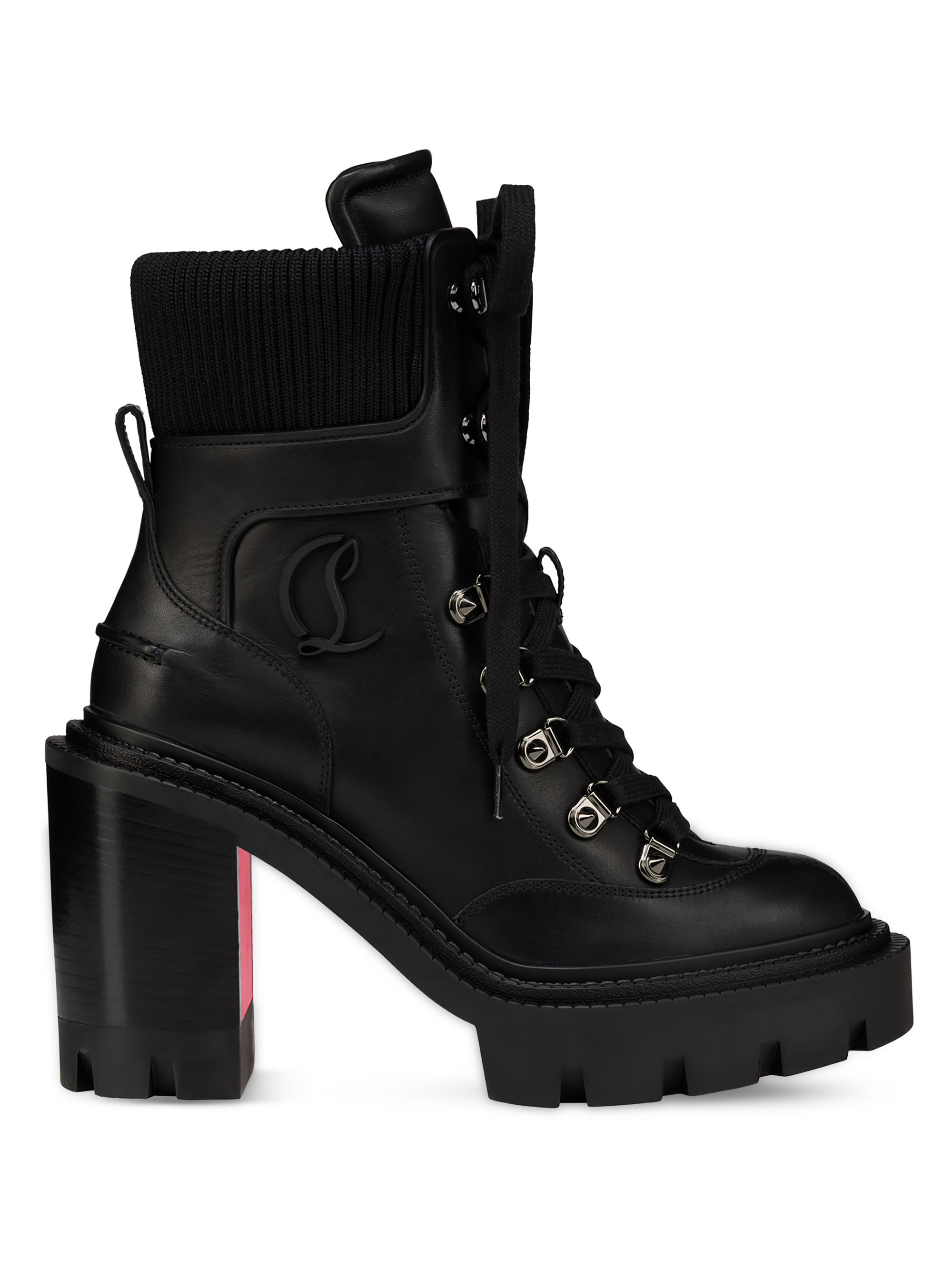 Christian Louboutin Women's Armandine College Leather 70MM Boots - Black