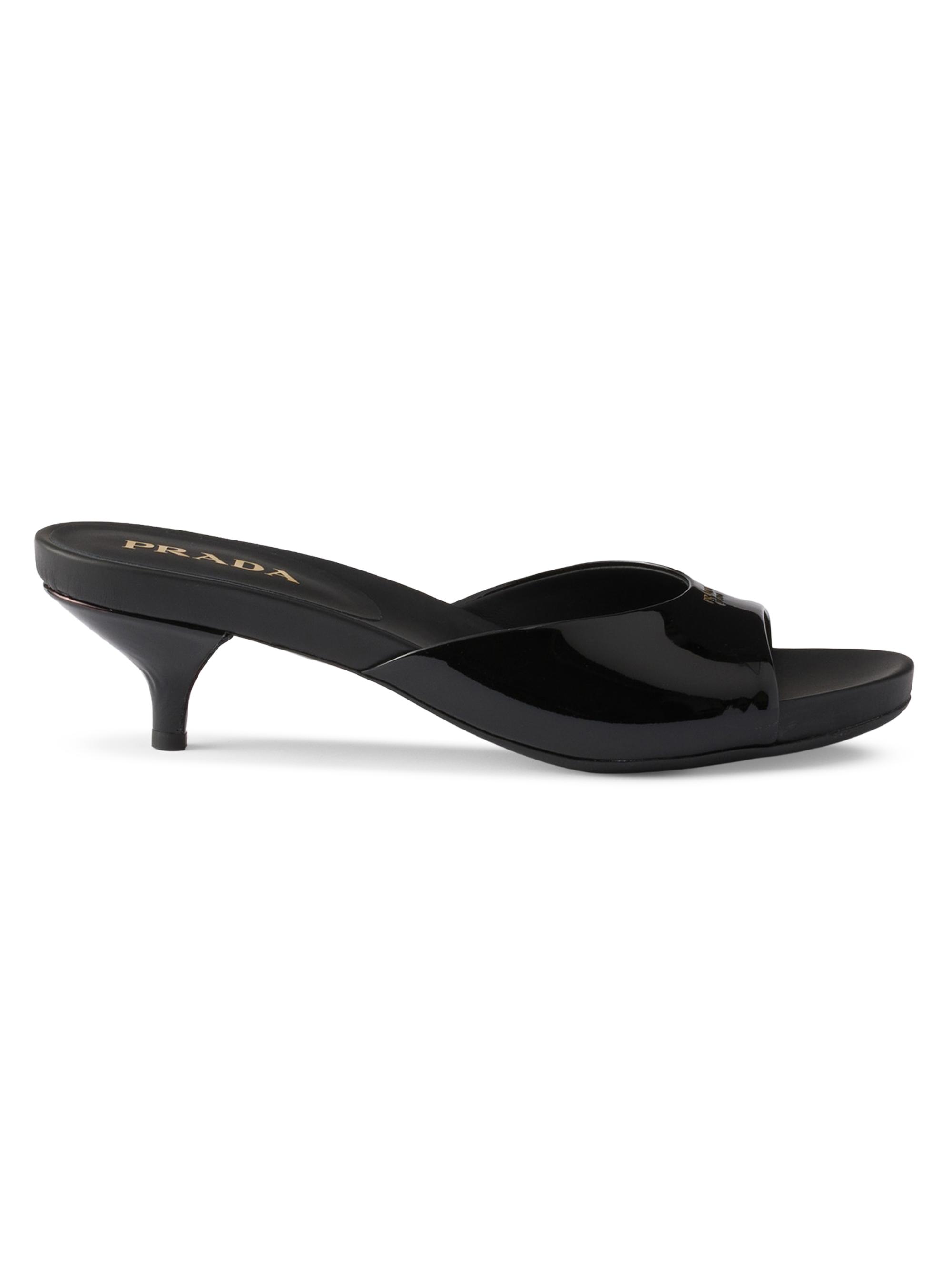 Prada Leather 55MM Mules | Saks Fifth Avenue