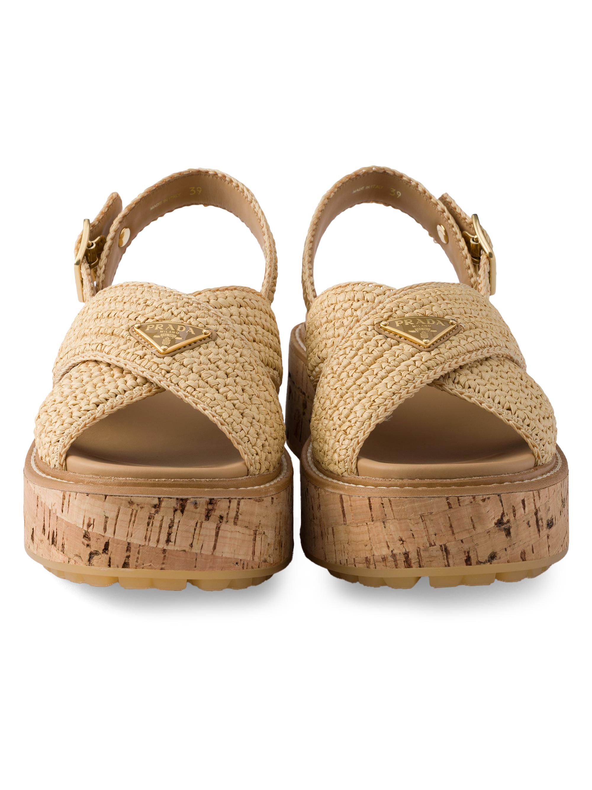 Prada Crochet Platform Sandals | Saks Fifth Avenue