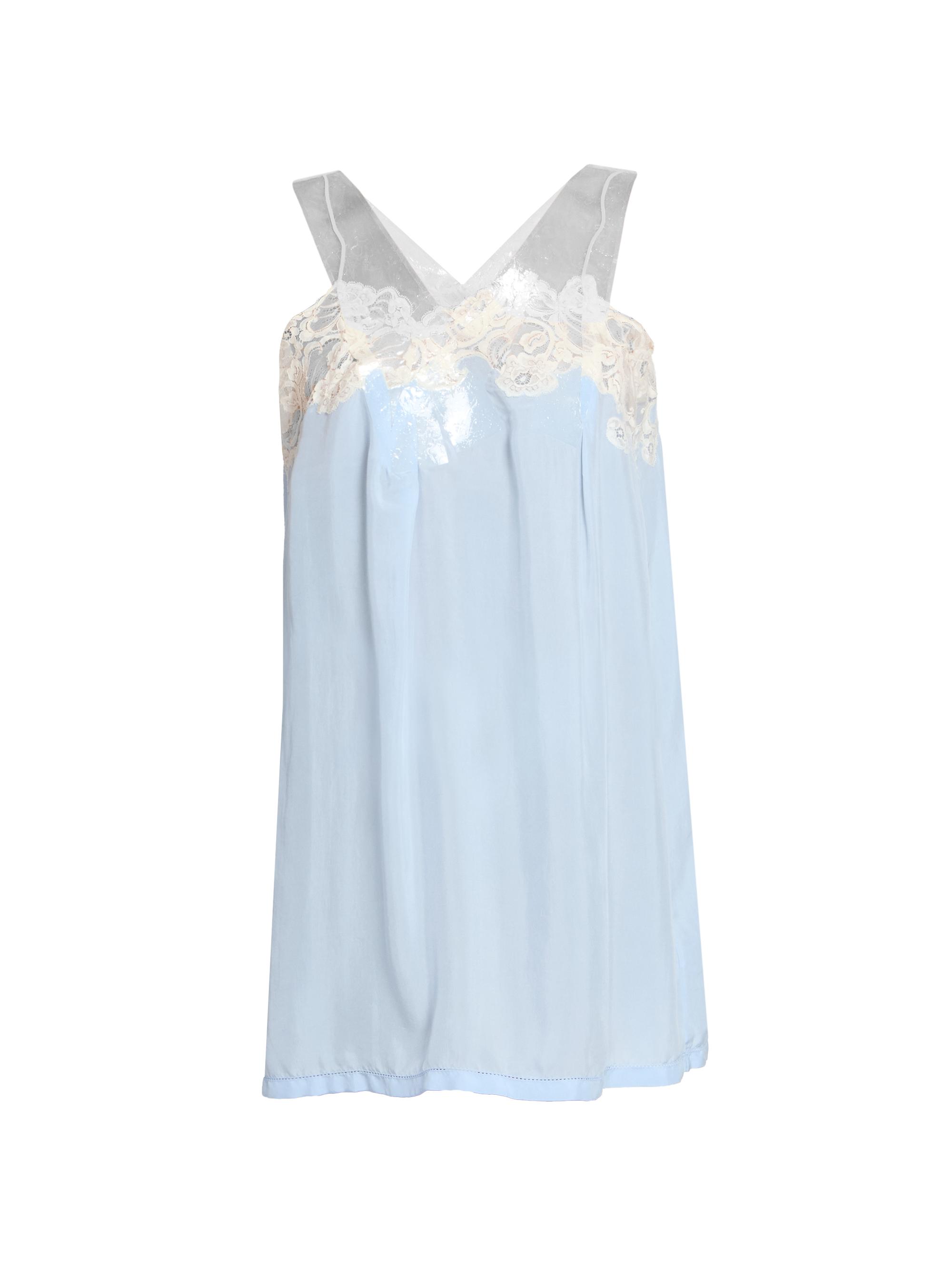 Maison Margiela Women's Lace-Trim Babydoll Minidress - Light Blue