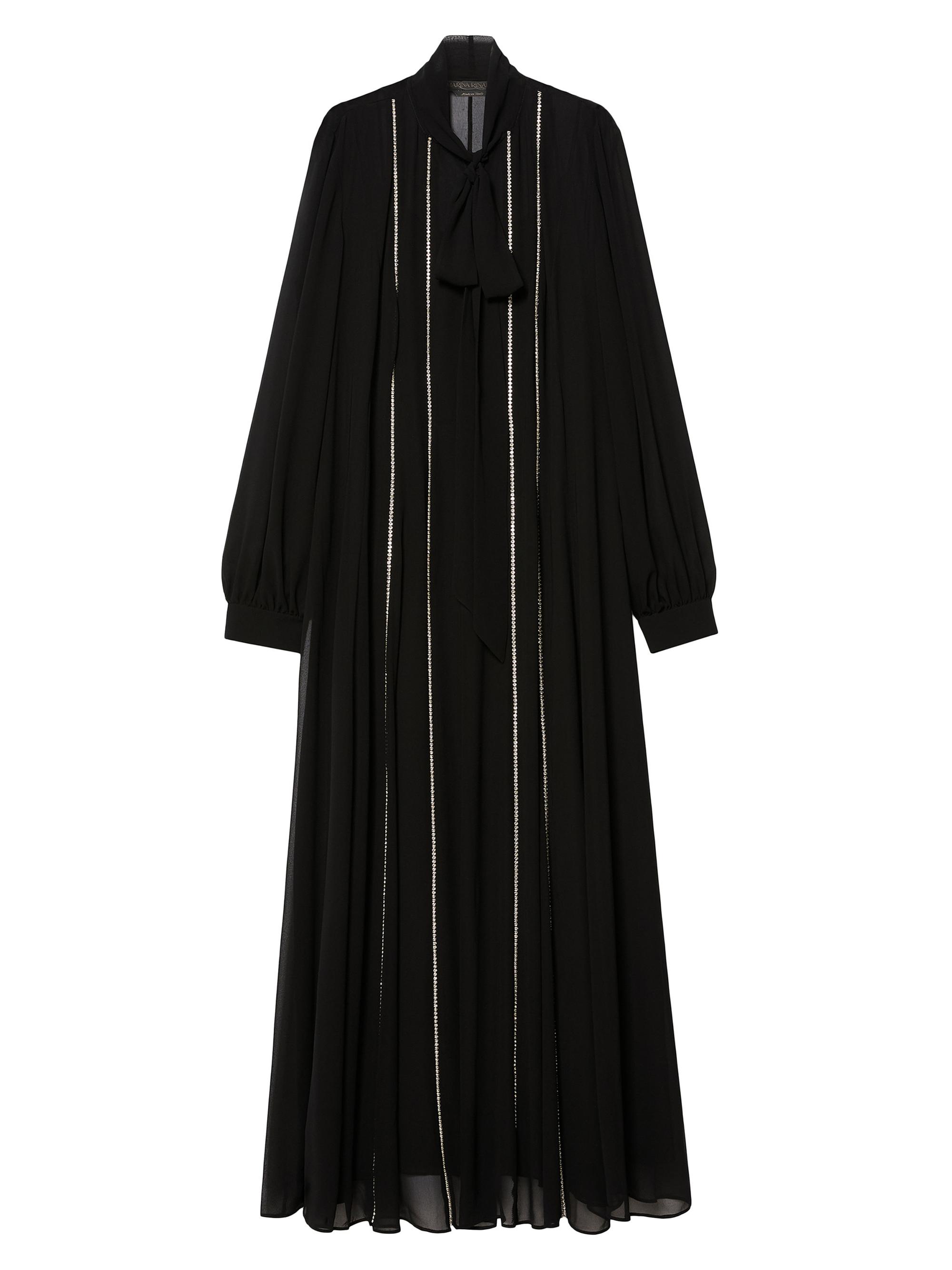 Marina Rinaldi Women's Rhinestone Adorned Shirt Dress - Black