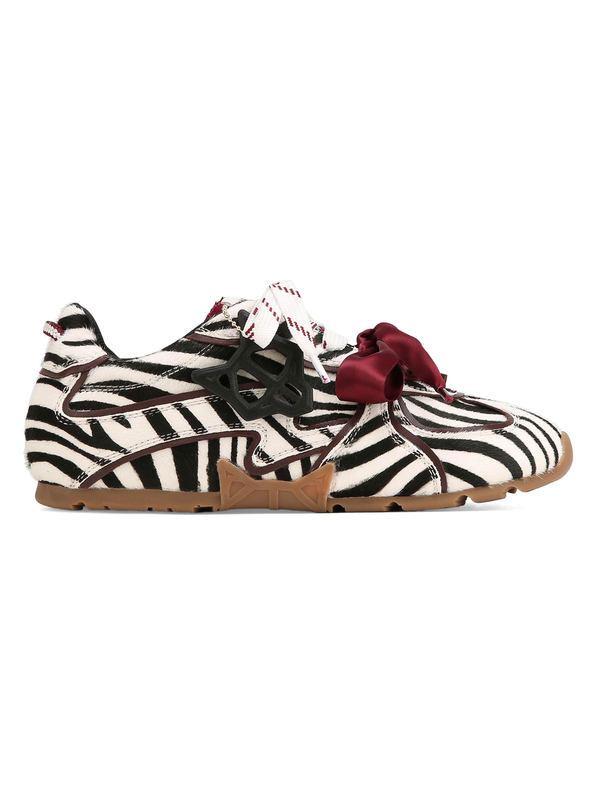 Naked Wolfe Women's Adored Zebra Pony Sneakers - Black White