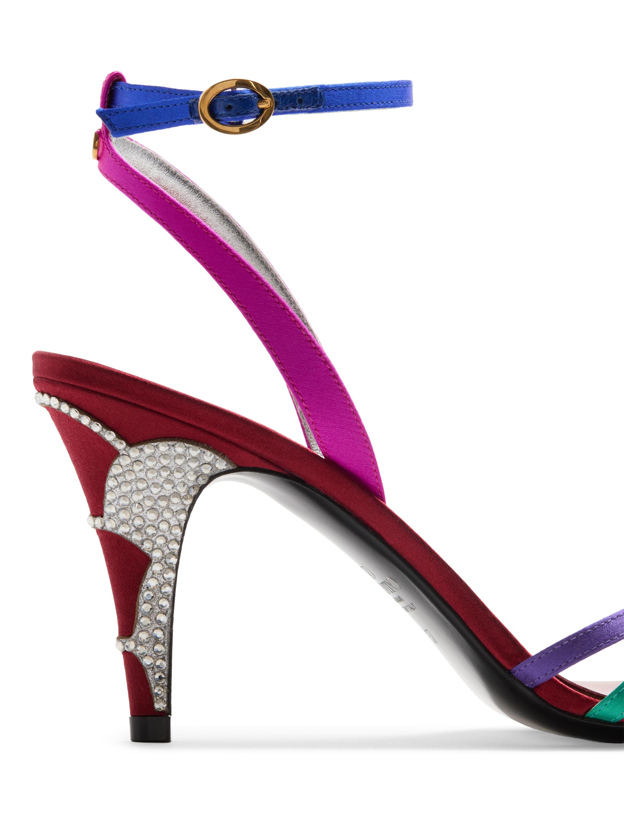 Valentino Garavani Ladycrush 85MM Satin Sandals with Crystals